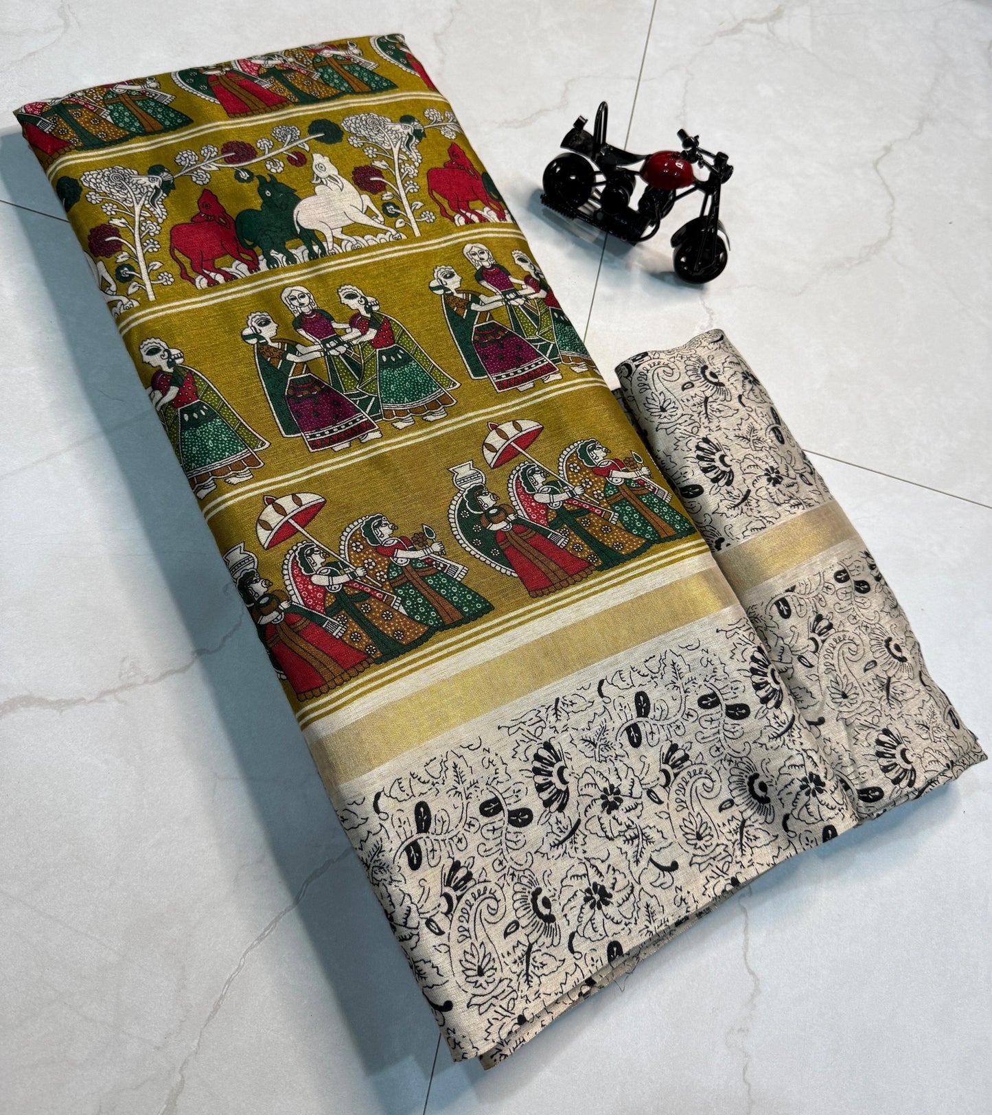 Kayatri New Soft Cotton Kalamkari Print Saree