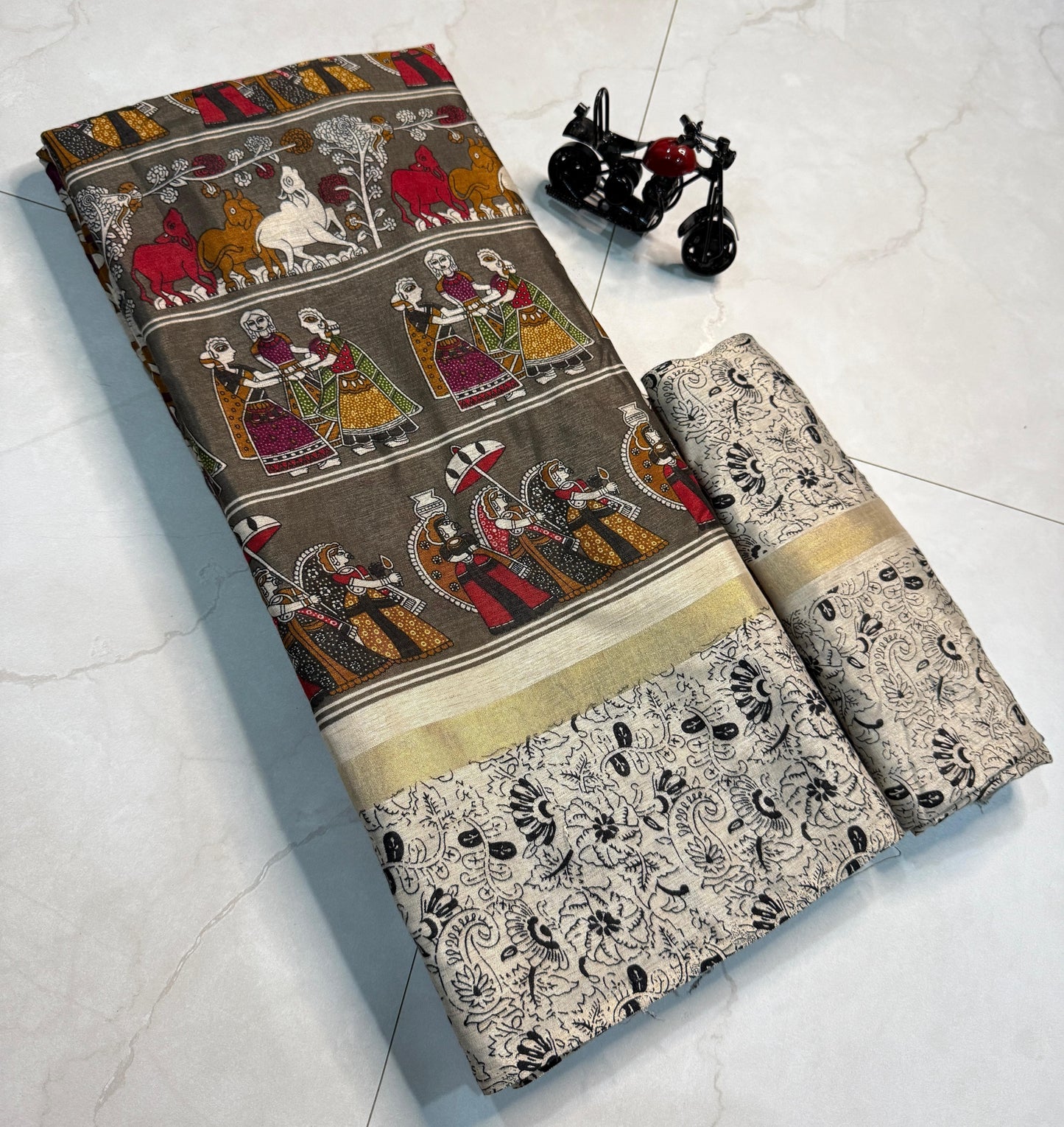 Kayatri New Soft Cotton Kalamkari Print Saree