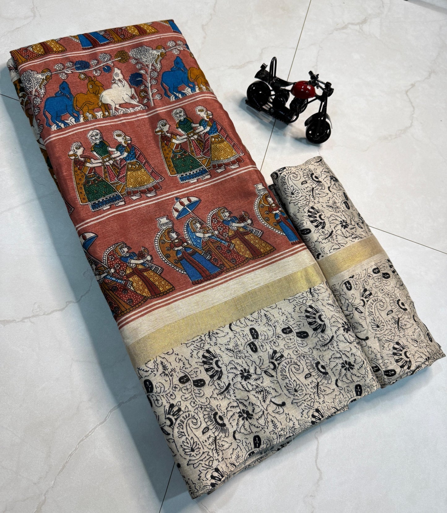 Kayatri New Soft Cotton Kalamkari Print Saree