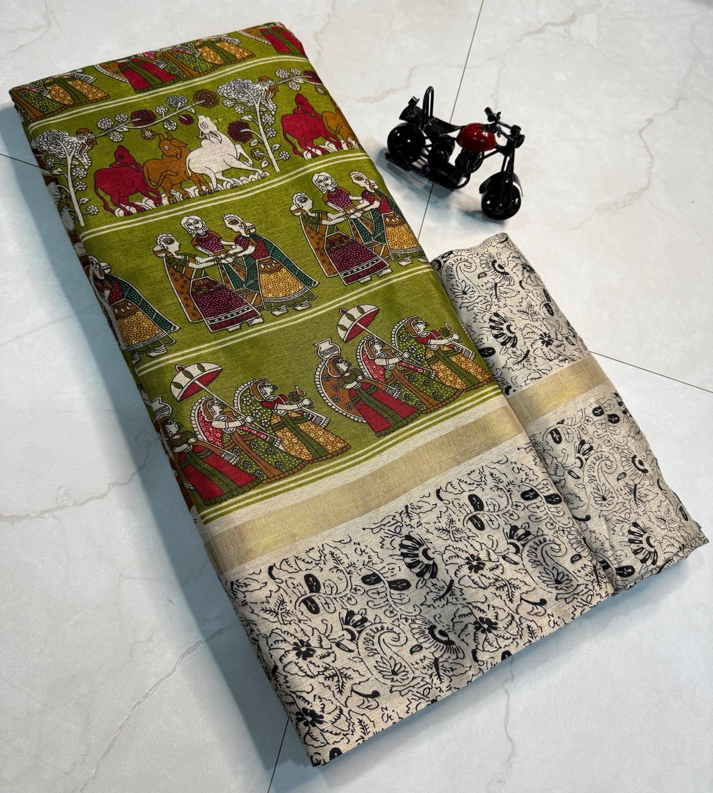 Kayatri New Soft Cotton Kalamkari Print Saree