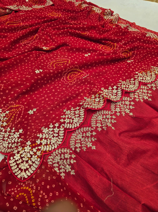 Kayatri New Georgette Pita Zari With Cutwork Border Saree