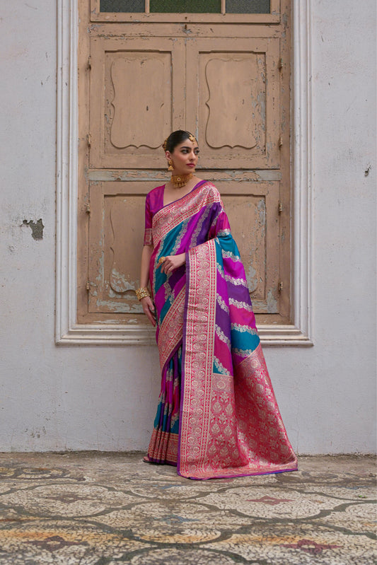 Kayatri New Banarasi Silk Zari Weaving Saree