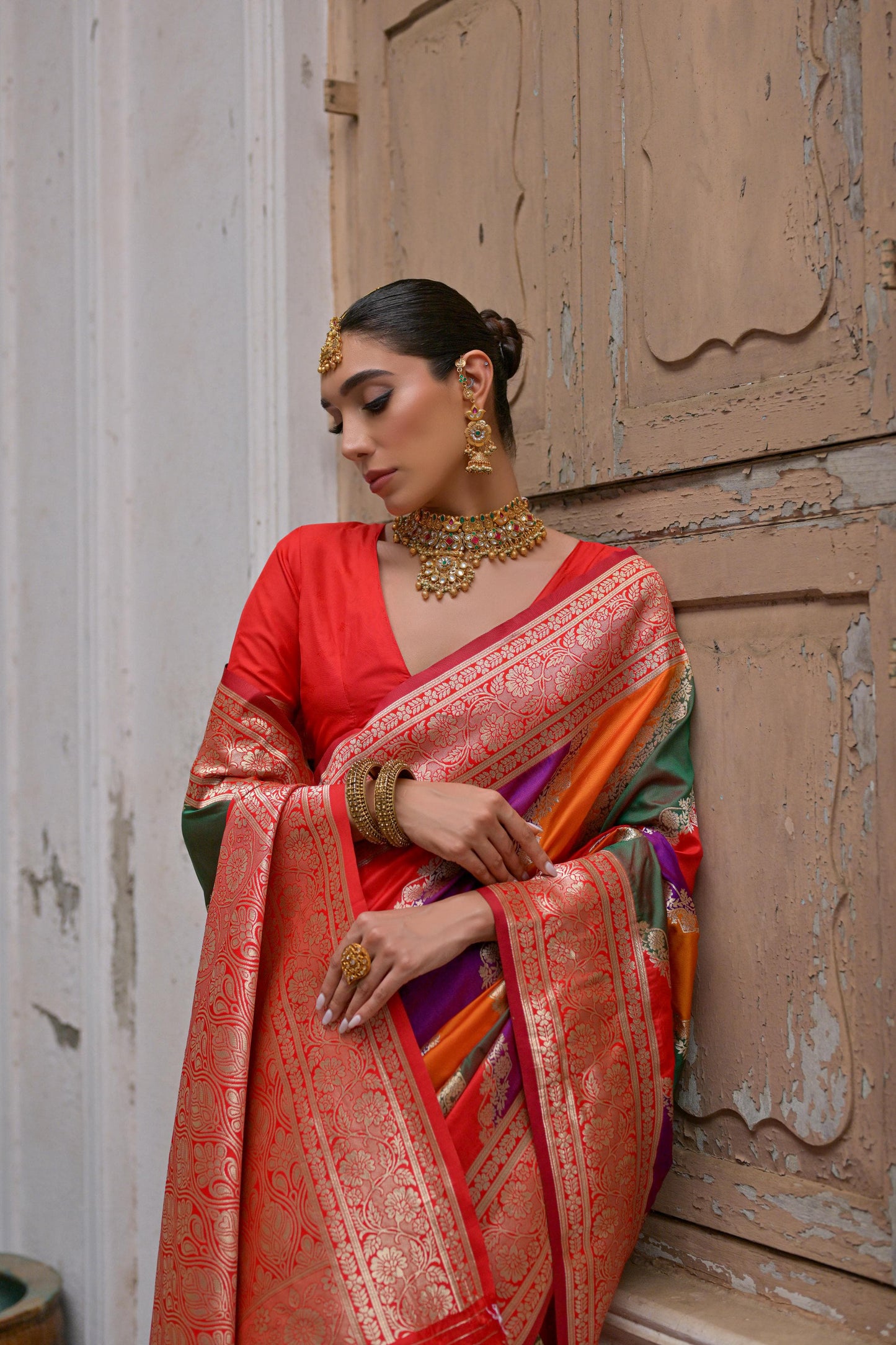 Kayatri New Banarasi Silk Zari Weaving Saree