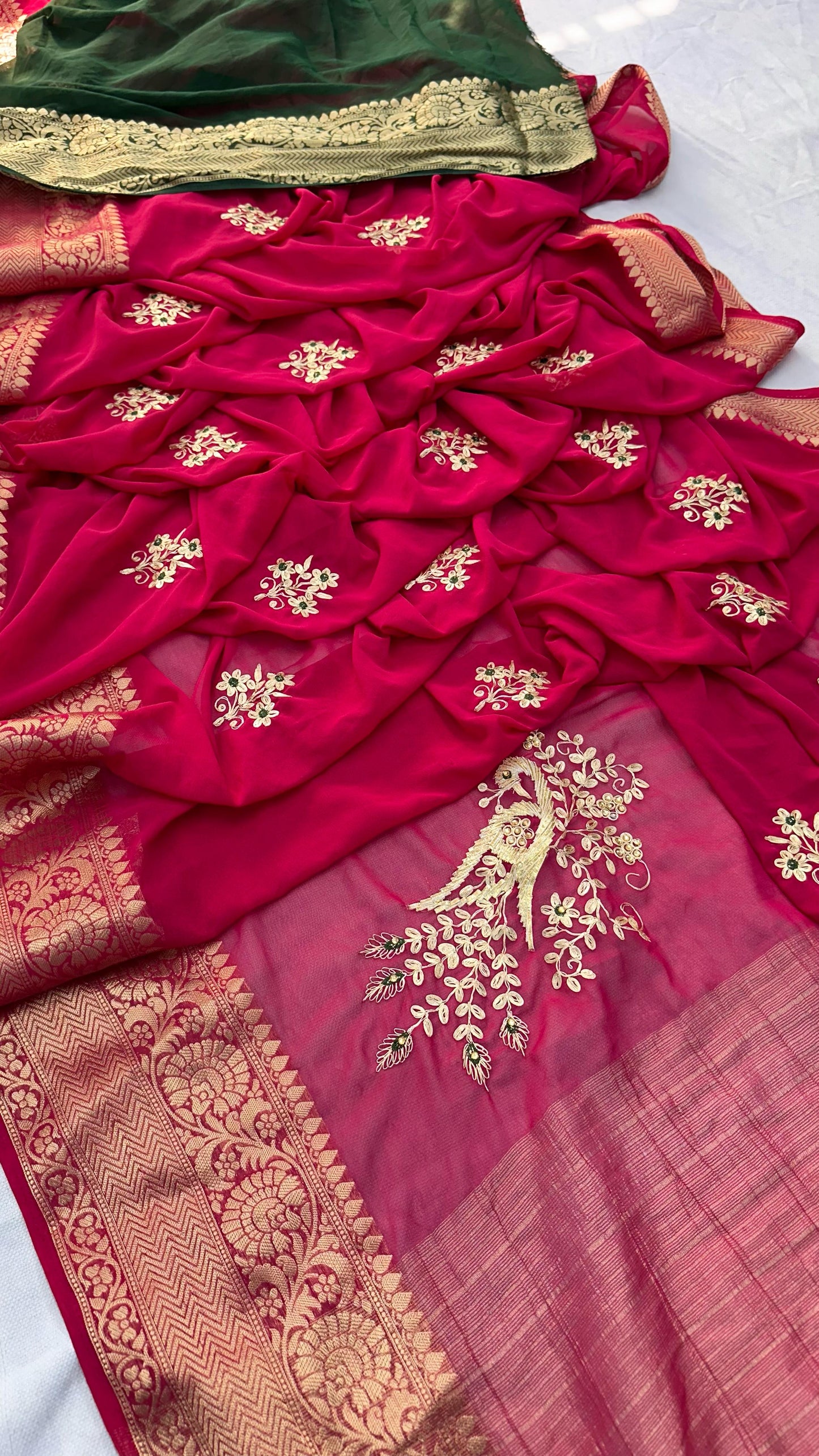 Kayatri New Georgette Gotapatti Pitan Work Saree