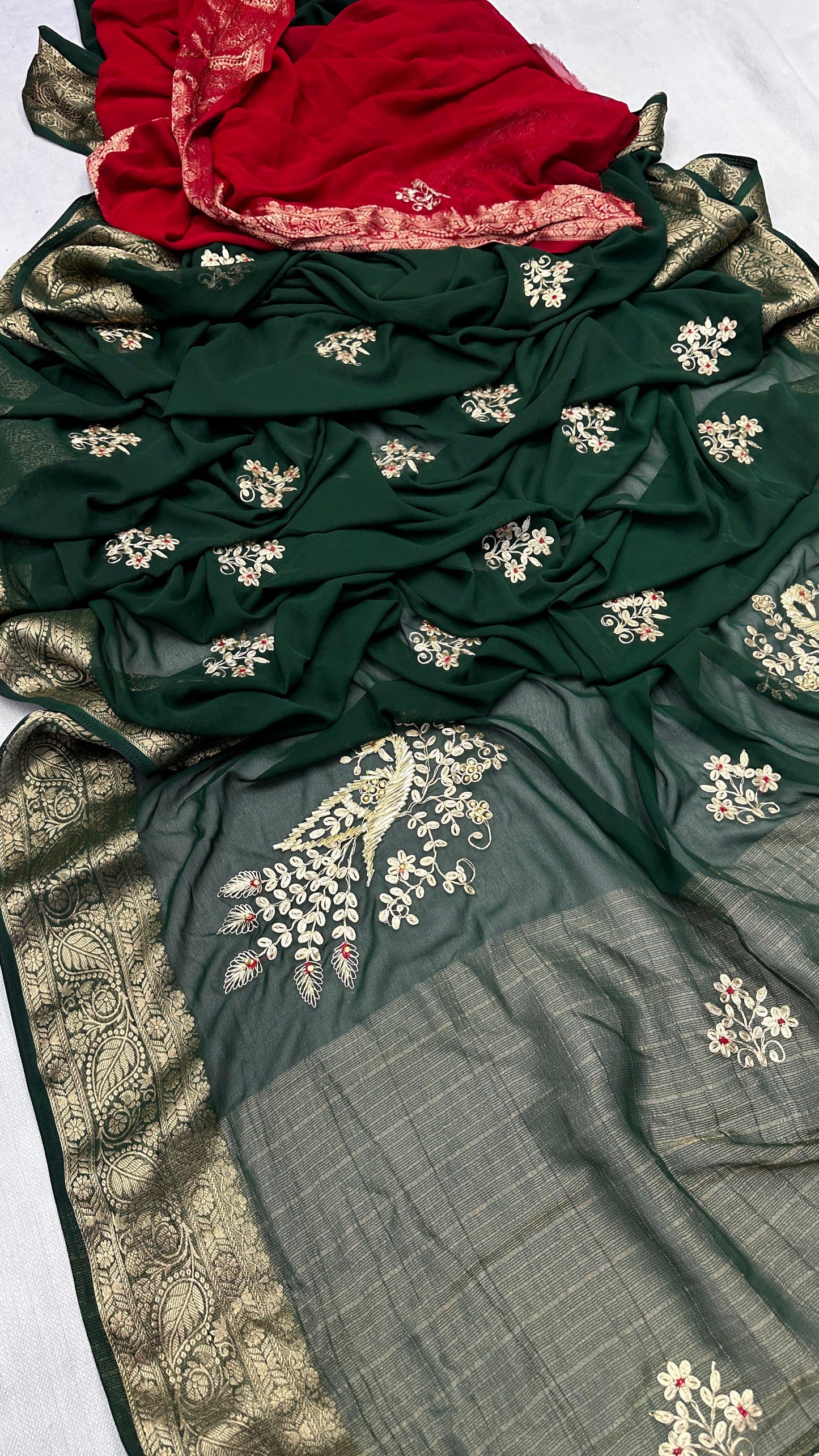 Kayatri New Georgette Gotapatti Pitan Work Saree