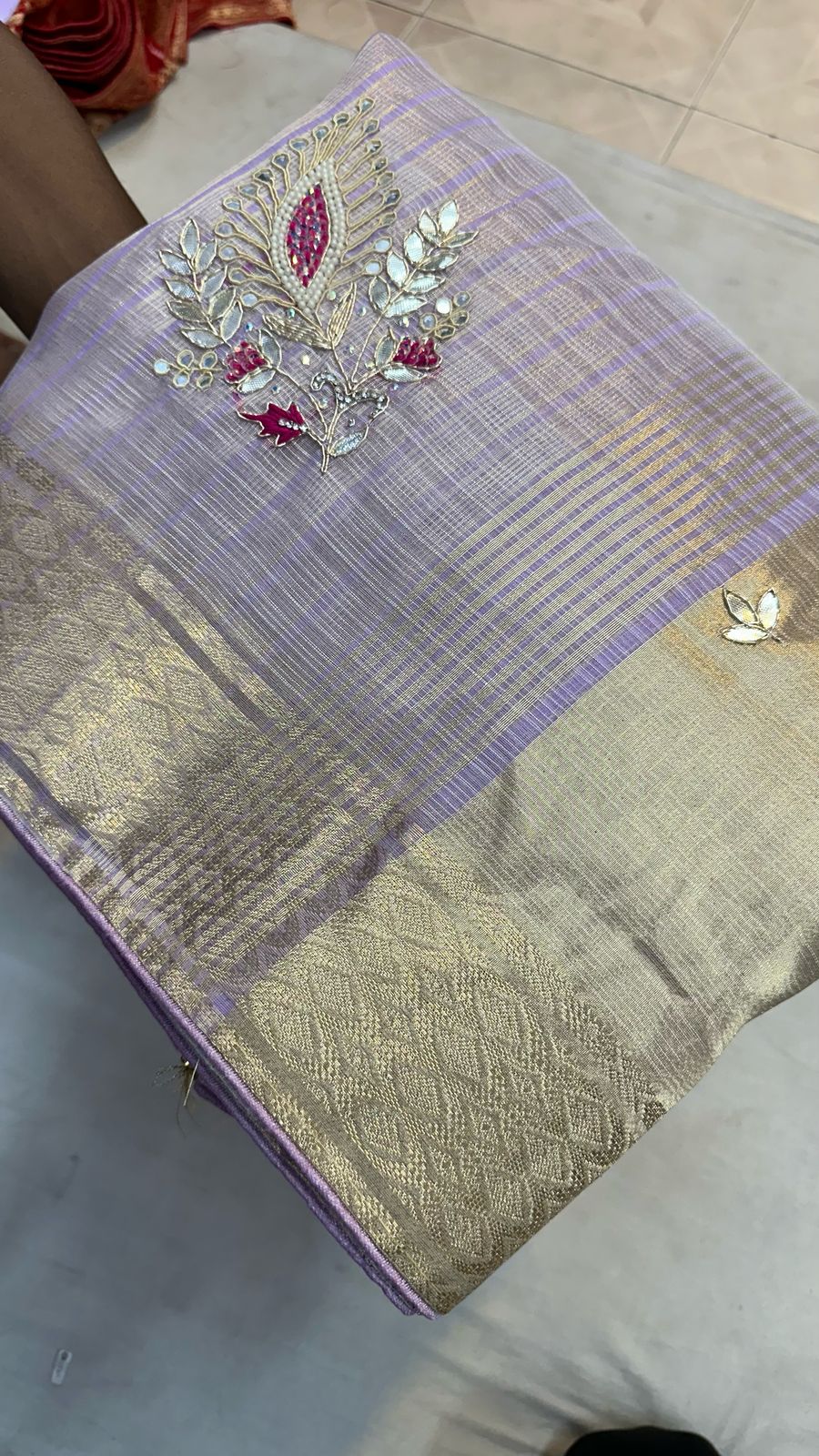 Kayatri New Designer Tissue Silk Hand Work Saree