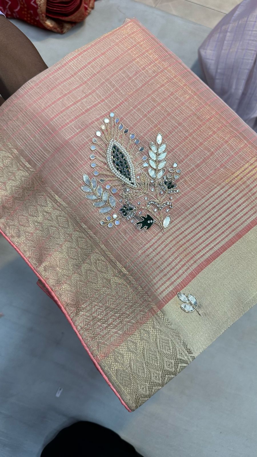 Kayatri New Designer Tissue Silk Hand Work Saree
