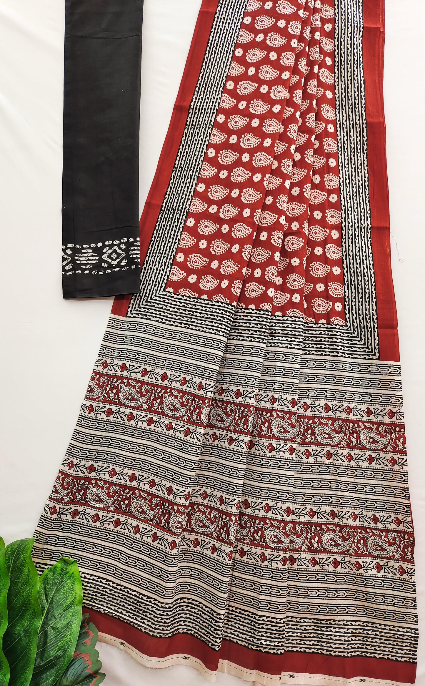 Kayatri New Bagru Block Print Cotton mulmul sarees