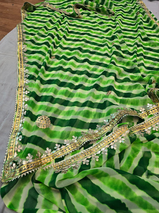 Kayatri New Pure CYC Georgette Leheriya Saree