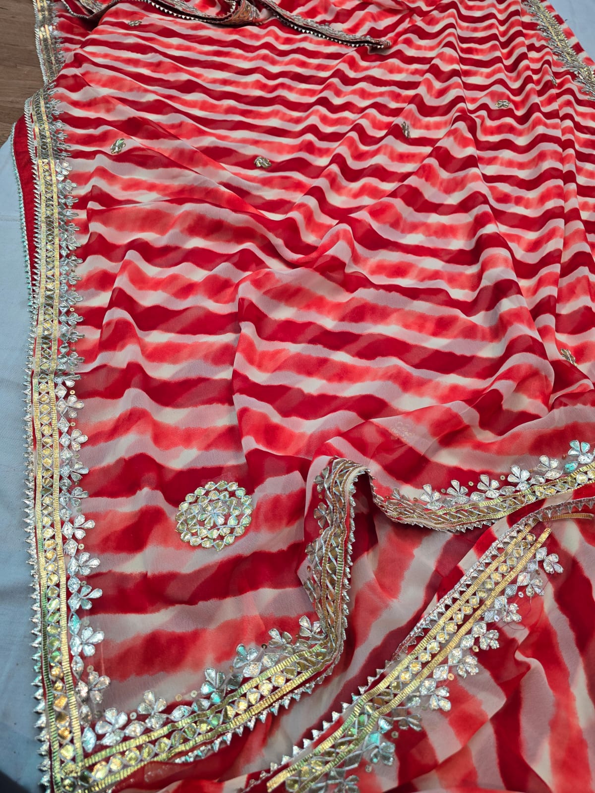 Kayatri New Pure CYC Georgette Leheriya Saree