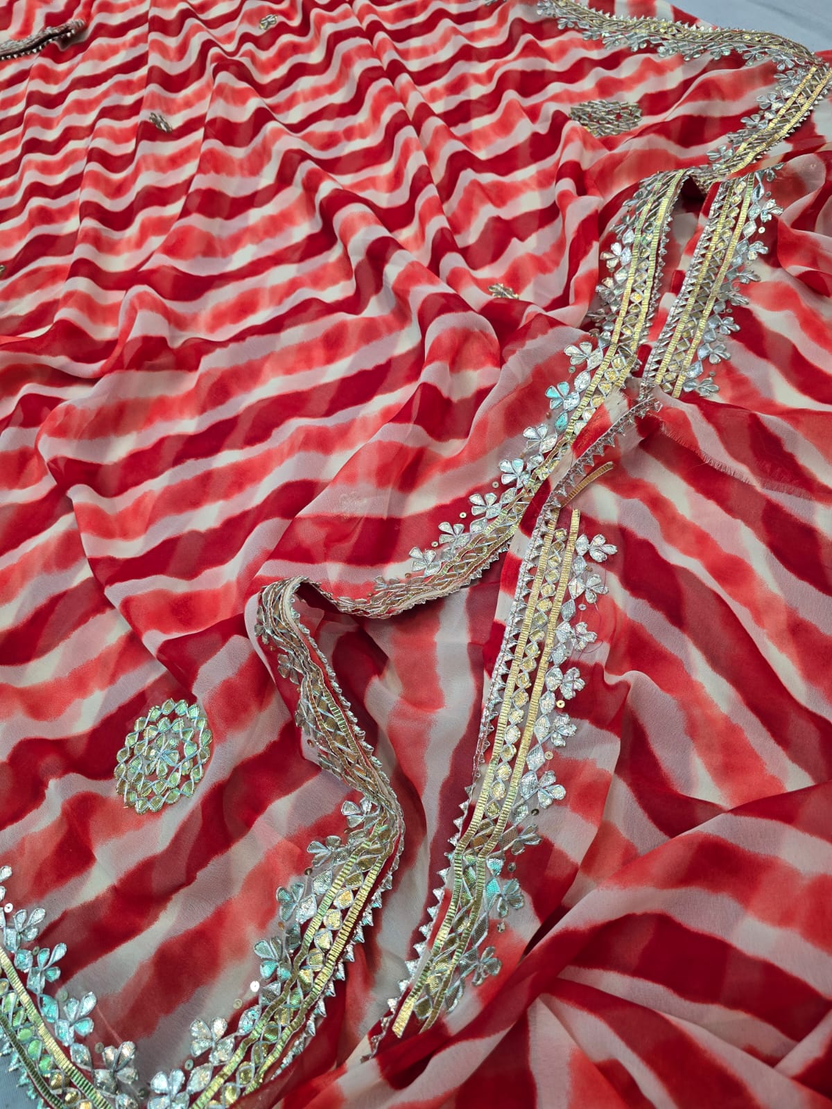 Kayatri New Pure CYC Georgette Leheriya Saree