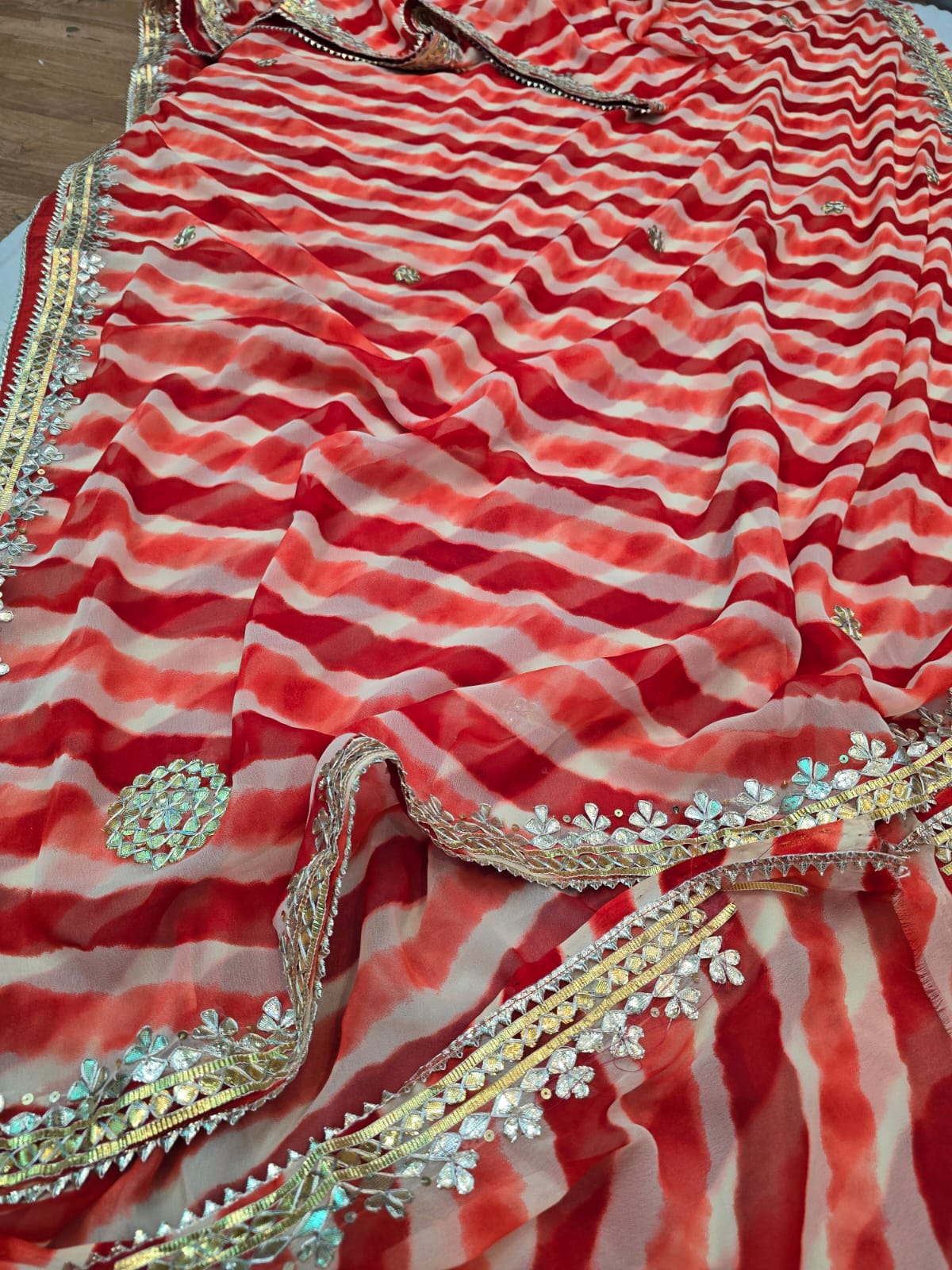 Kayatri New Pure CYC Georgette Leheriya Saree