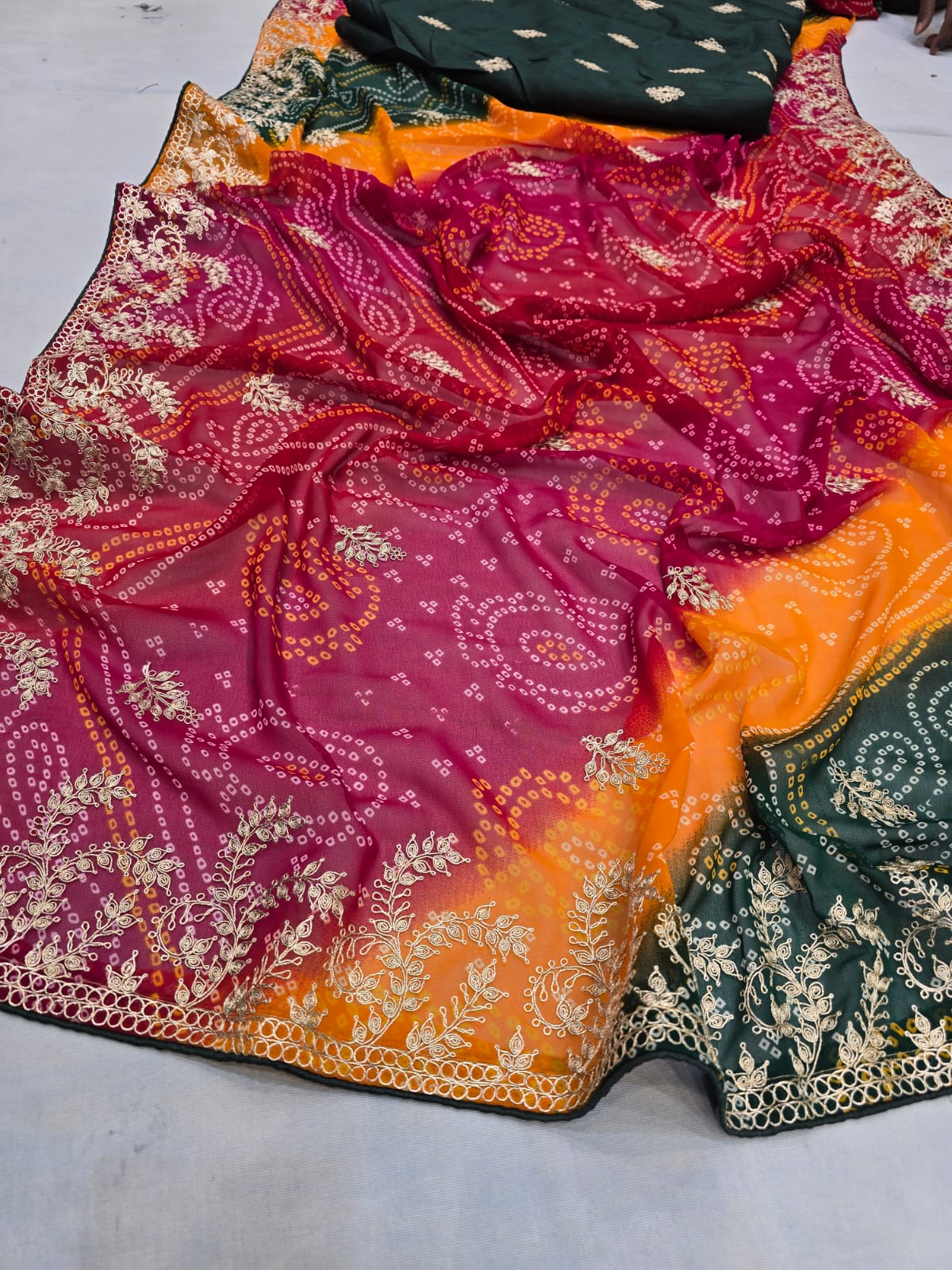 Kayatri New Designer Georgette Pachrangi Saree