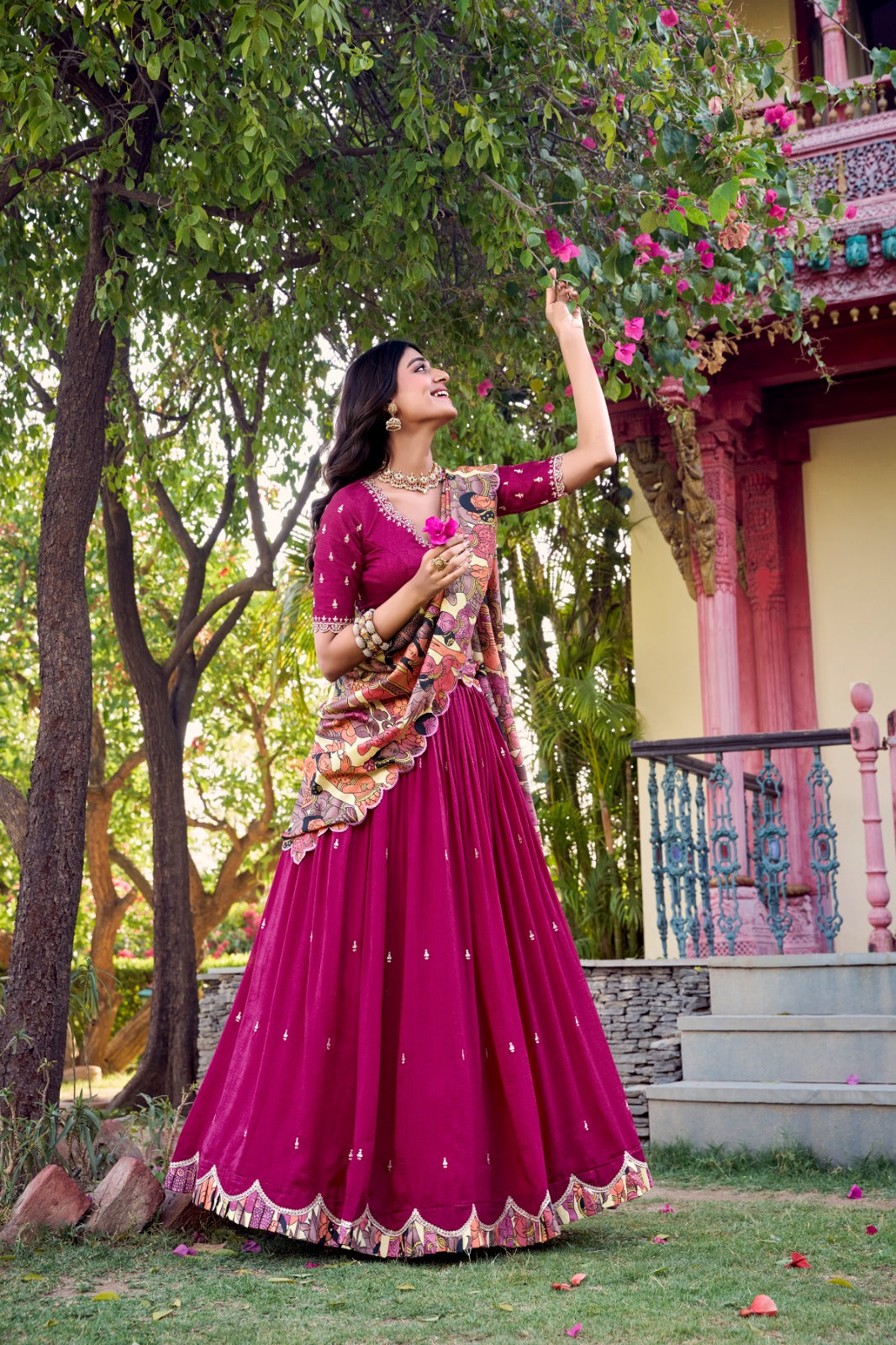 Kayatri New Designer Kalamkari Printed Lehenga