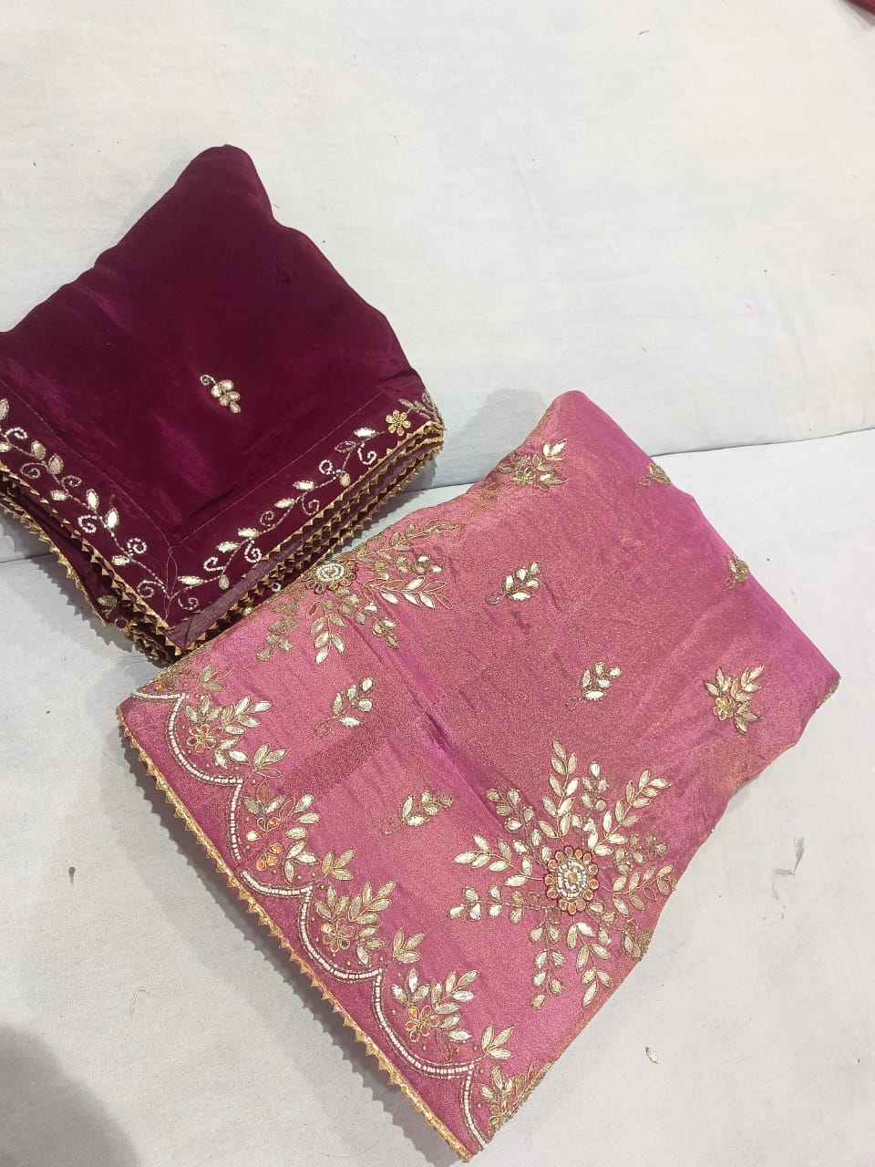 Kayatri New Pure Upada Silk Fancy Hand Gotapatti Work Lehenga