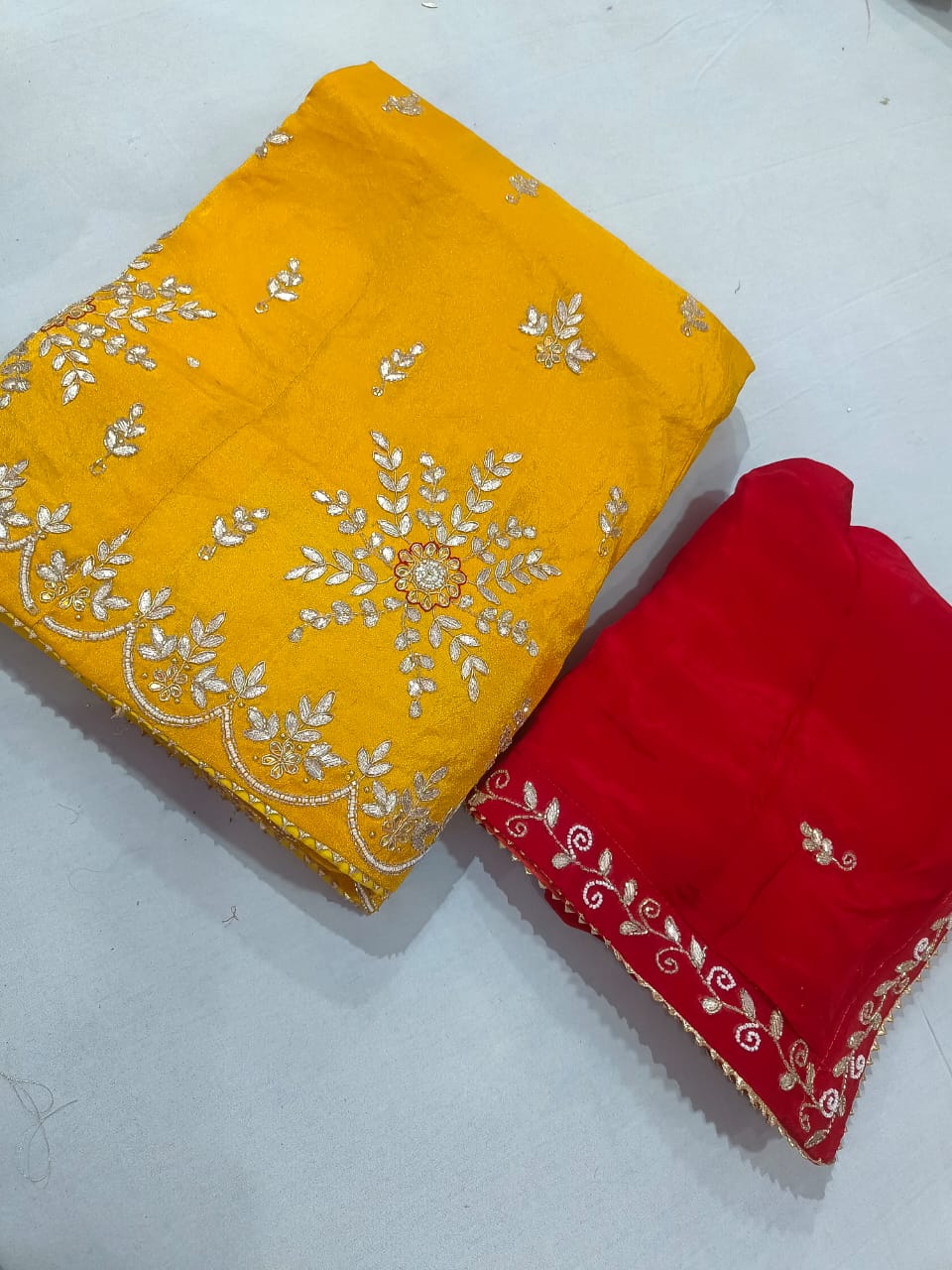 Kayatri New Pure Upada Silk Fancy Hand Gotapatti Work Lehenga