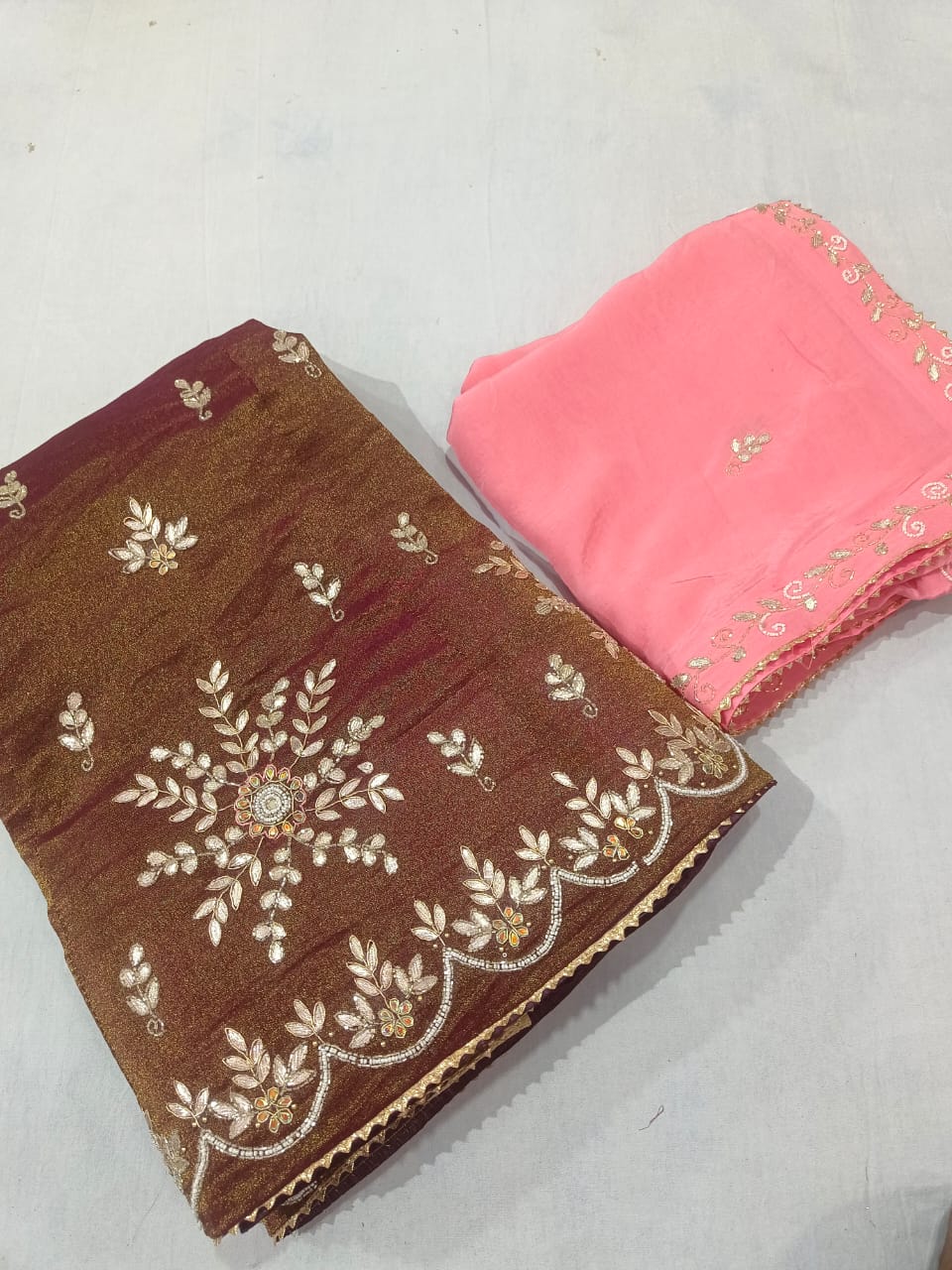 Kayatri New Pure Upada Silk Fancy Hand Gotapatti Work Lehenga