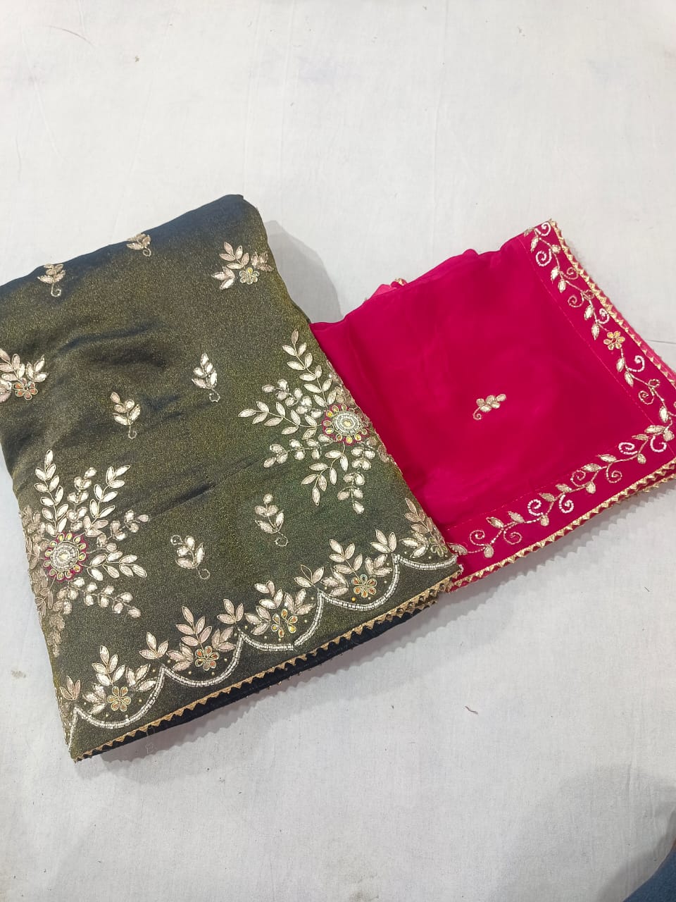 Kayatri New Pure Upada Silk Fancy Hand Gotapatti Work Lehenga