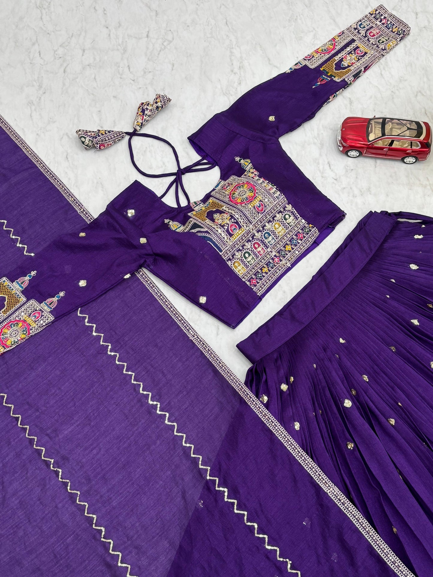 Kayatri New Designer Pure Vichitra Fabric Lehenga