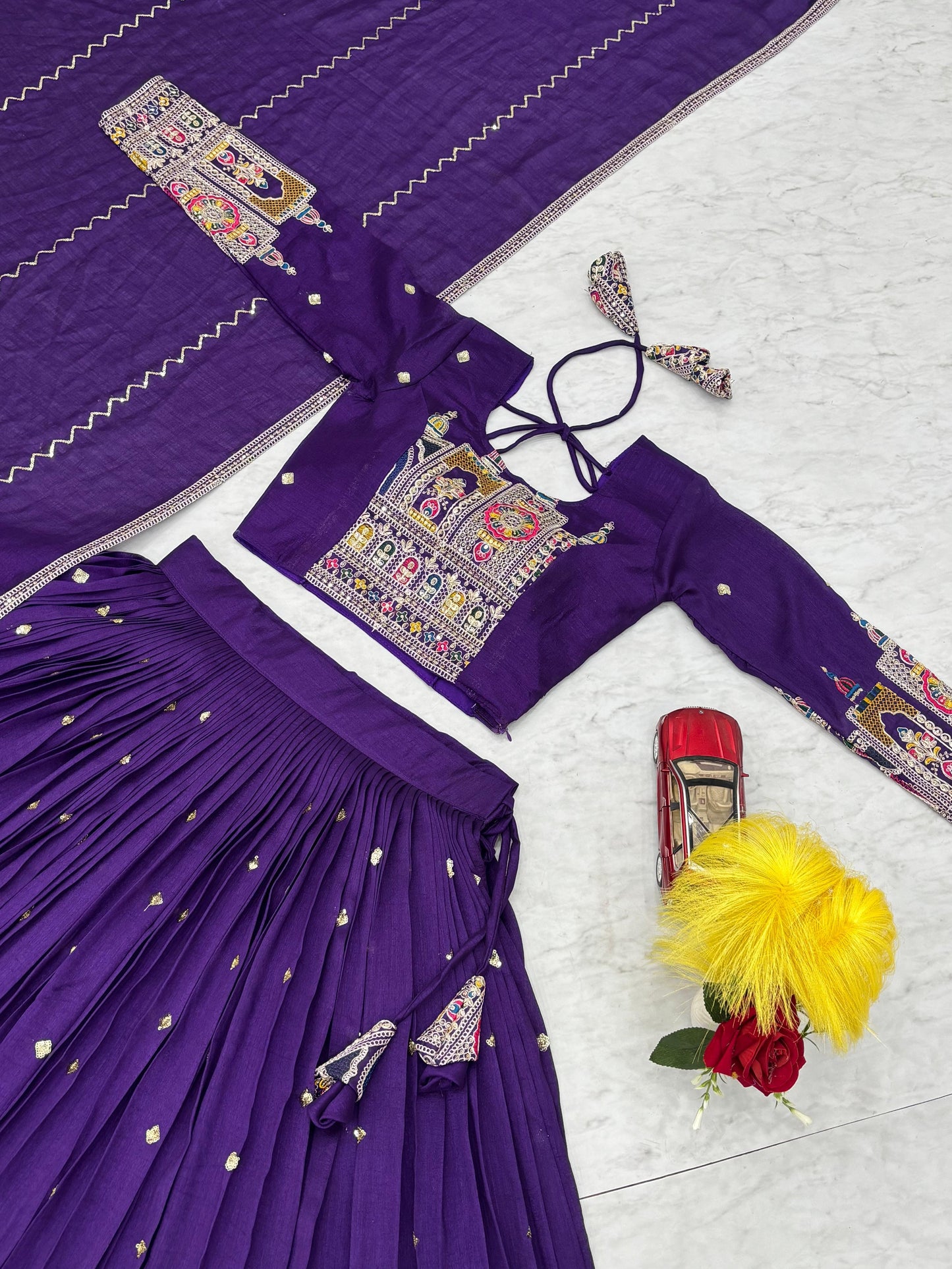 Kayatri New Designer Pure Vichitra Fabric Lehenga
