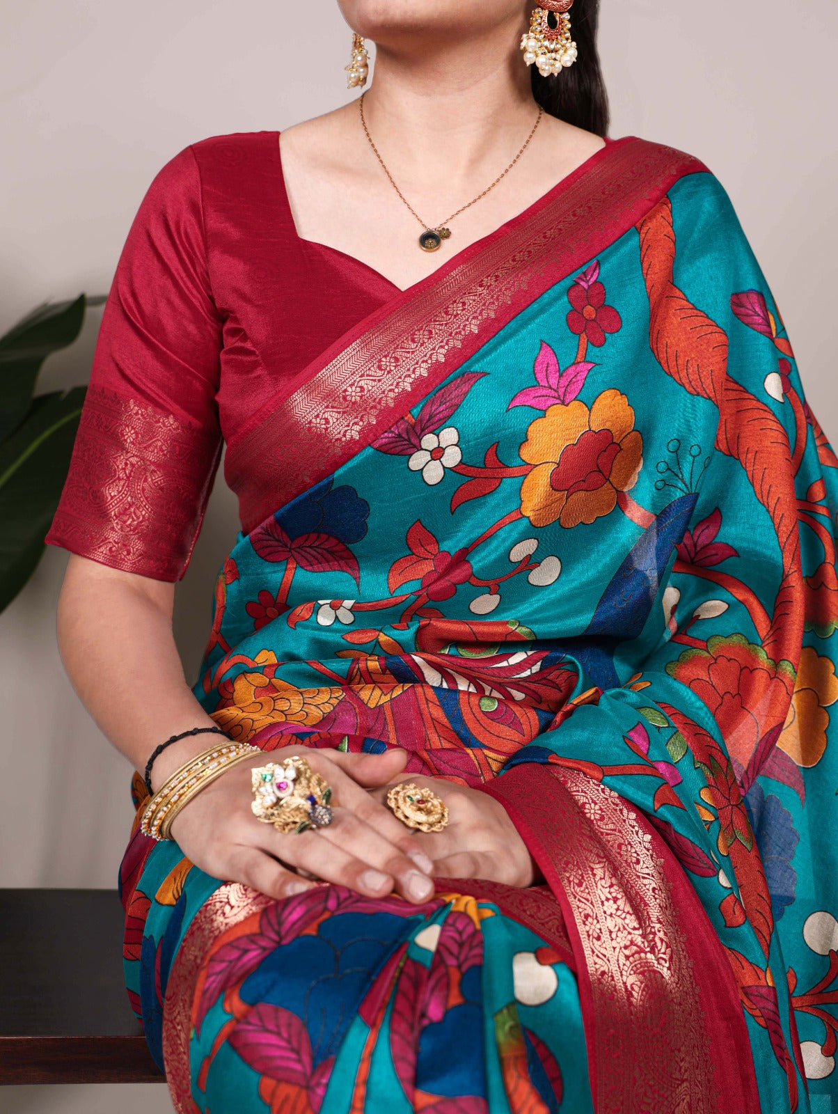 Kayatri New Tussar Silk Printed Saree
