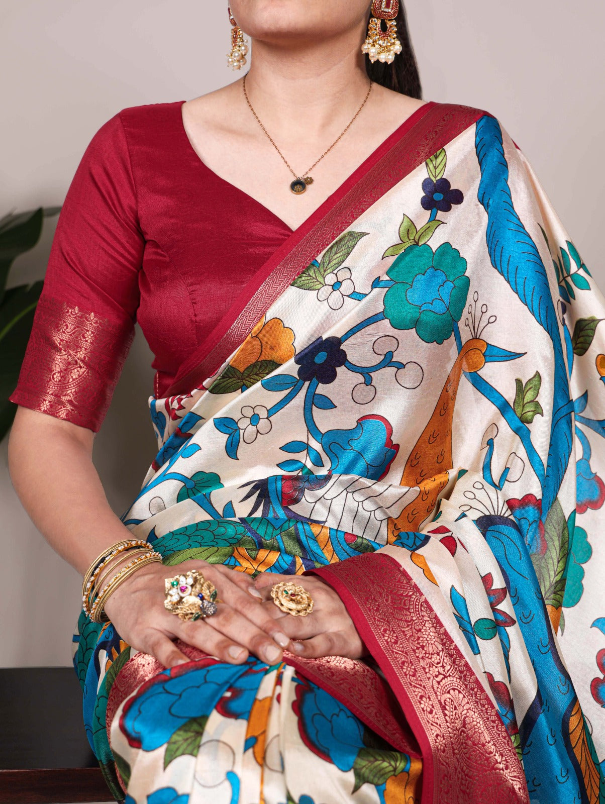 Kayatri New Tussar Silk Printed Saree