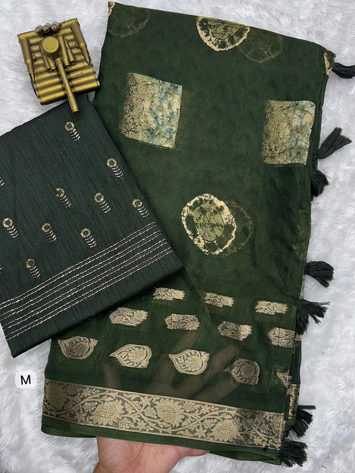 Kayatri New Designer Georgette Linen Batik Print Saree