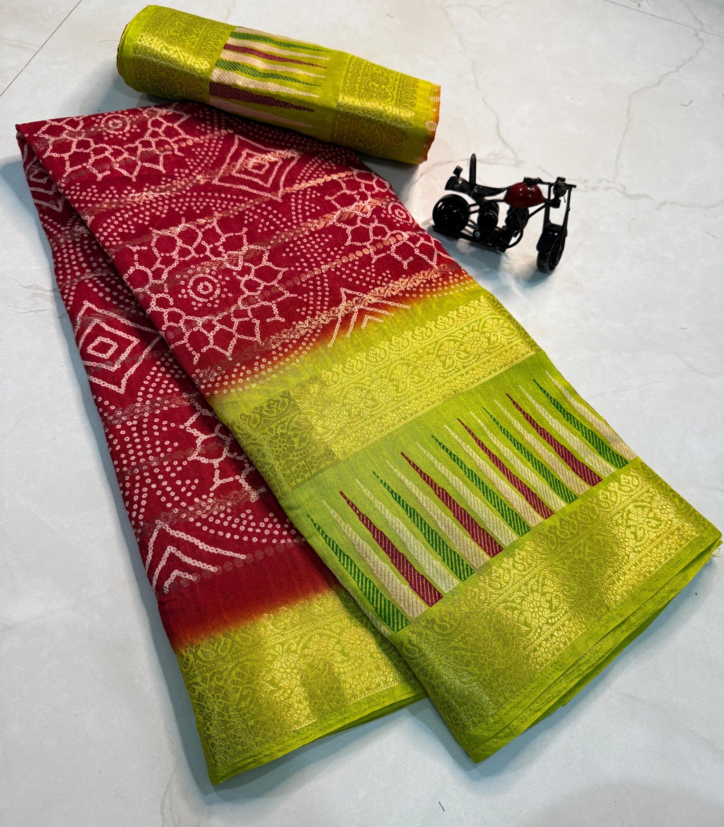Kayatri New super Hit Leheriya Special Cotton Silk Saree