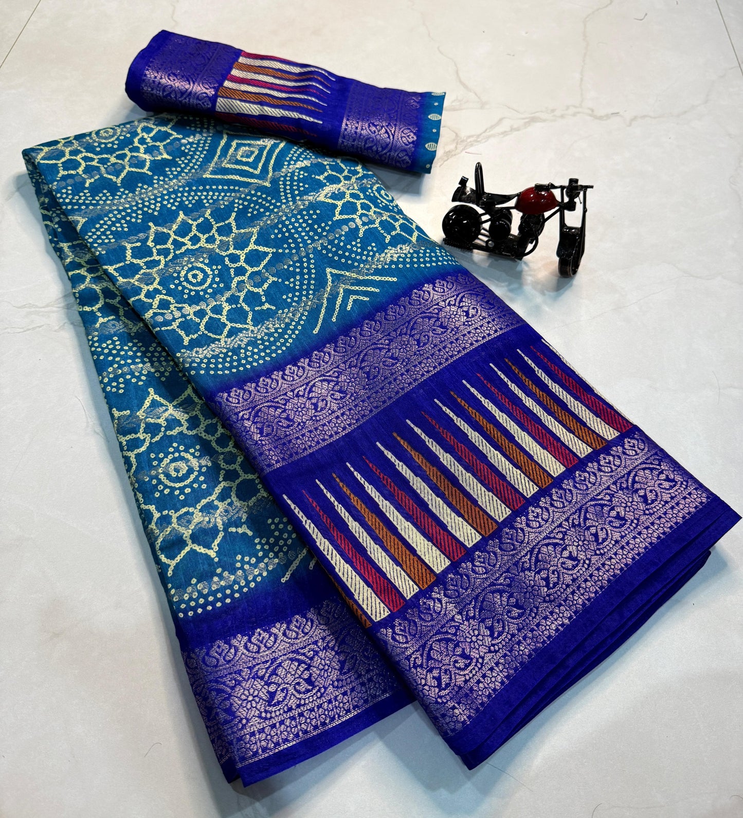 Kayatri New super Hit Leheriya Special Cotton Silk Saree