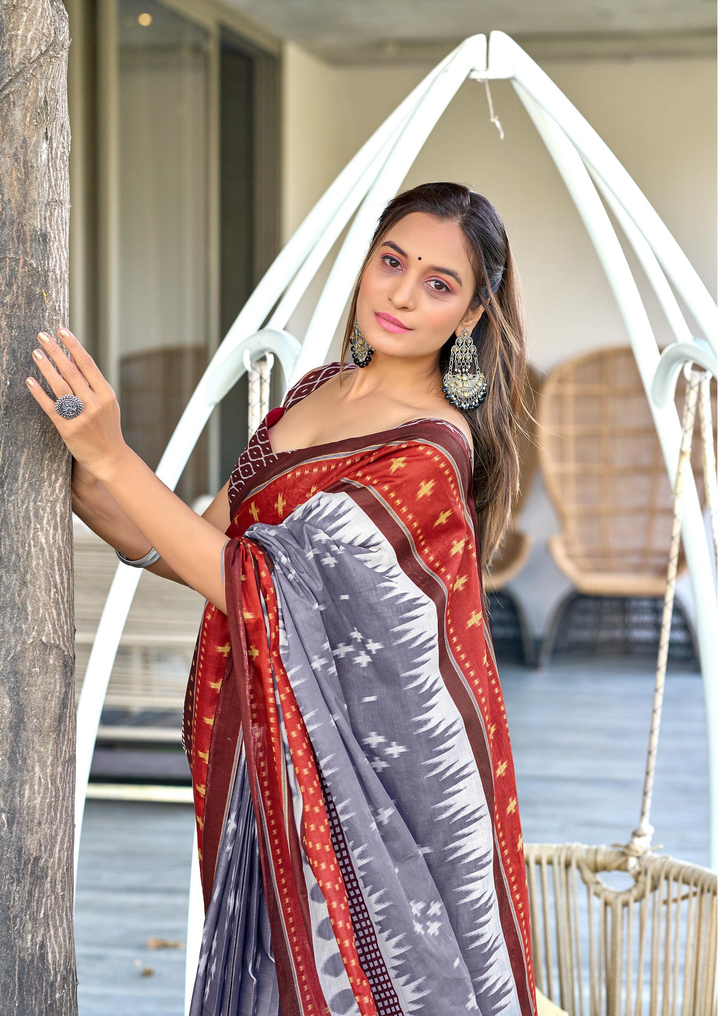Kayatri New Primium Mulmul Cotton Block Print Saree