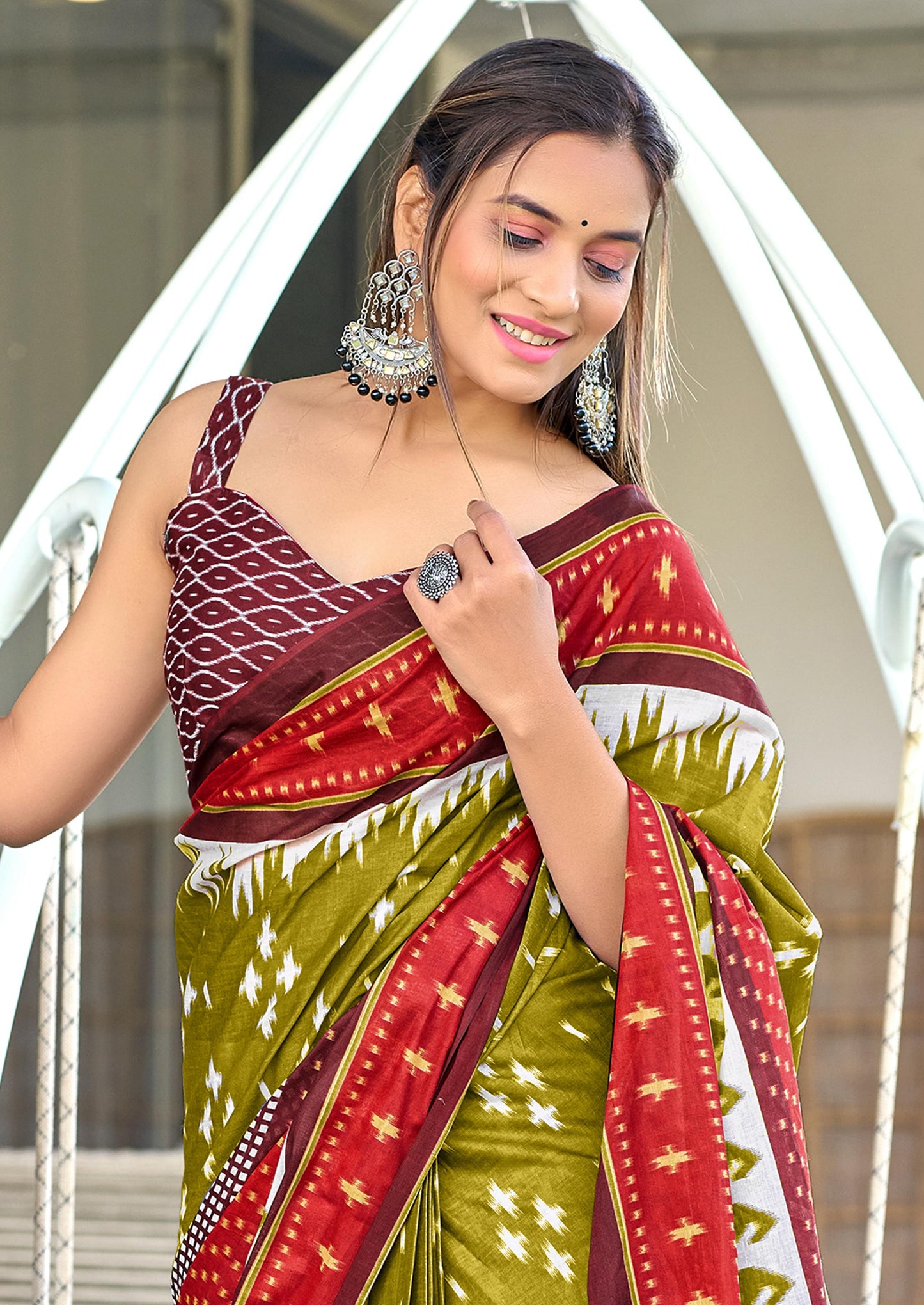 Kayatri New Primium Mulmul Cotton Block Print Saree