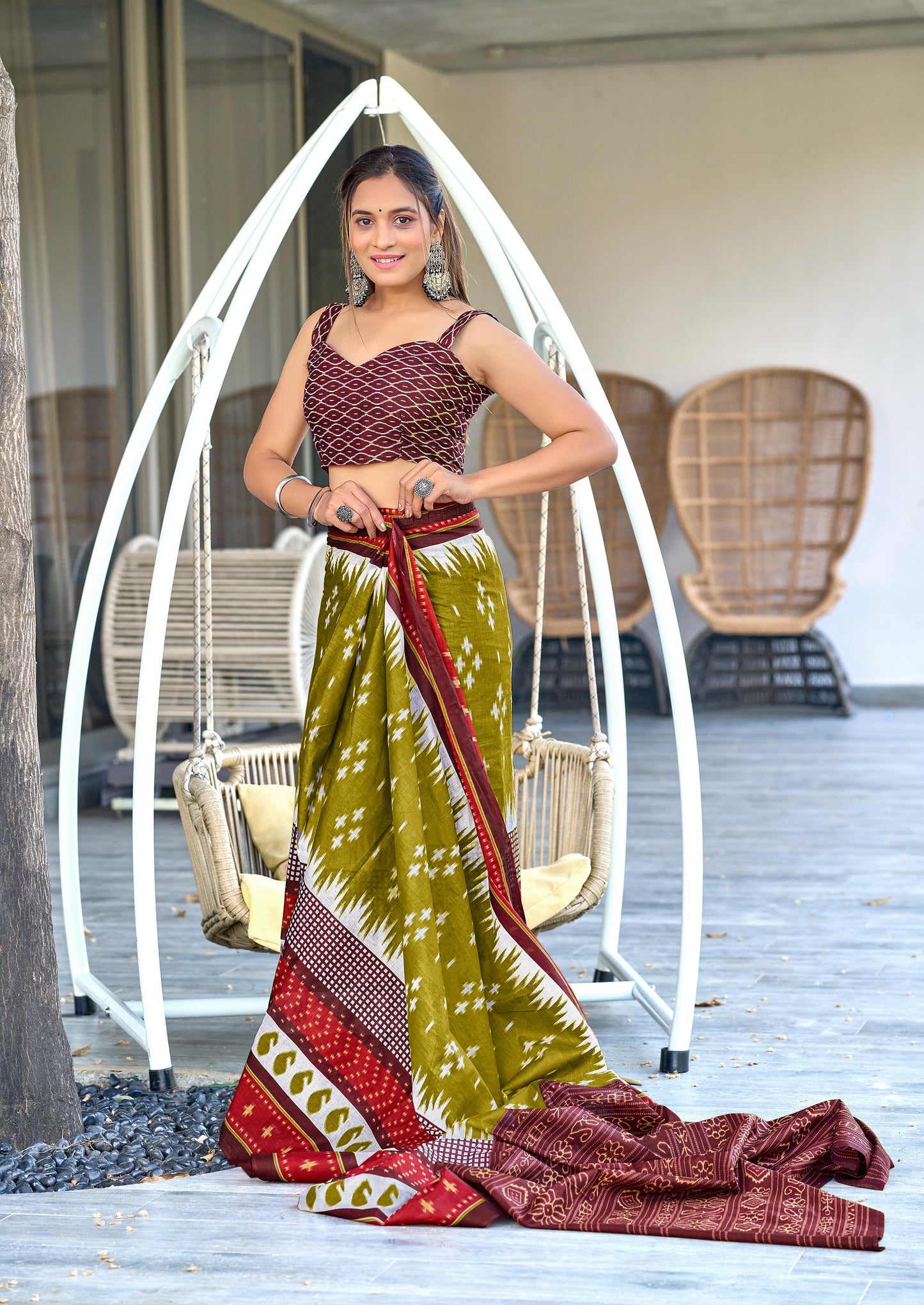Kayatri New Primium Mulmul Cotton Block Print Saree
