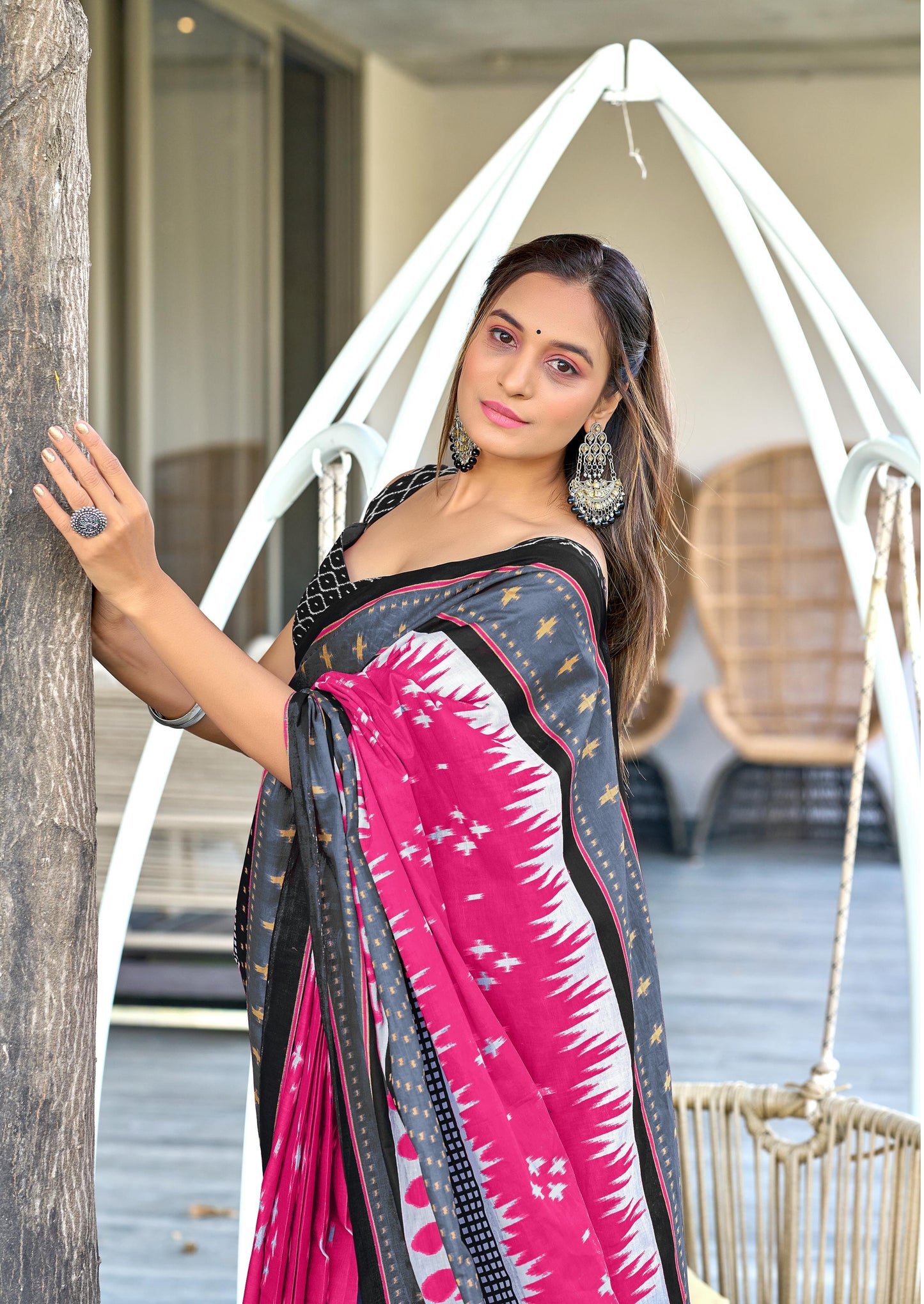 Kayatri New Primium Mulmul Cotton Block Print Saree