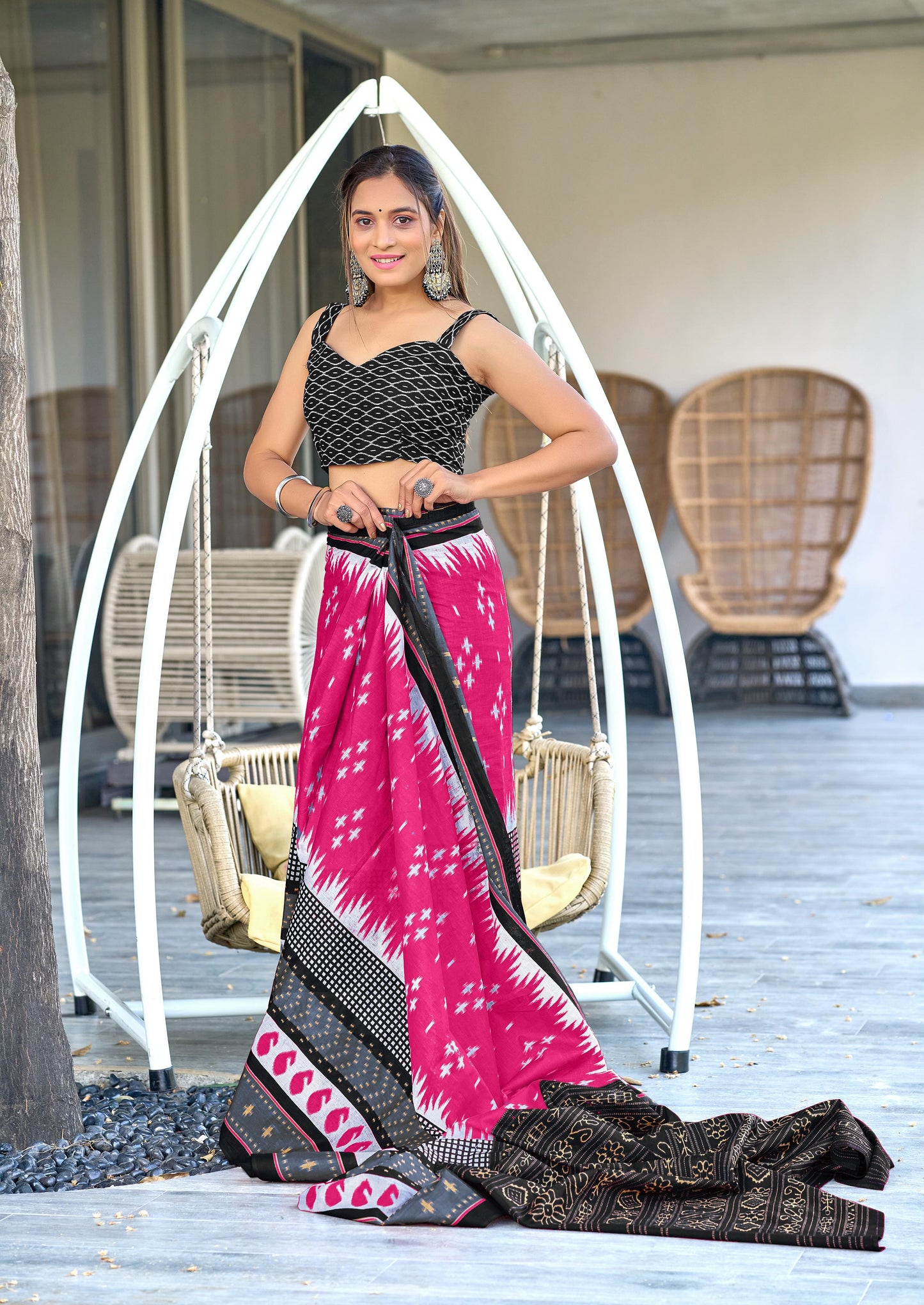 Kayatri New Primium Mulmul Cotton Block Print Saree