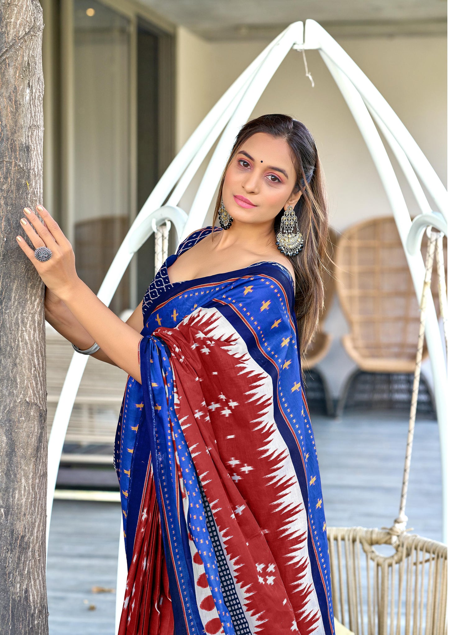 Kayatri New Primium Mulmul Cotton Block Print Saree