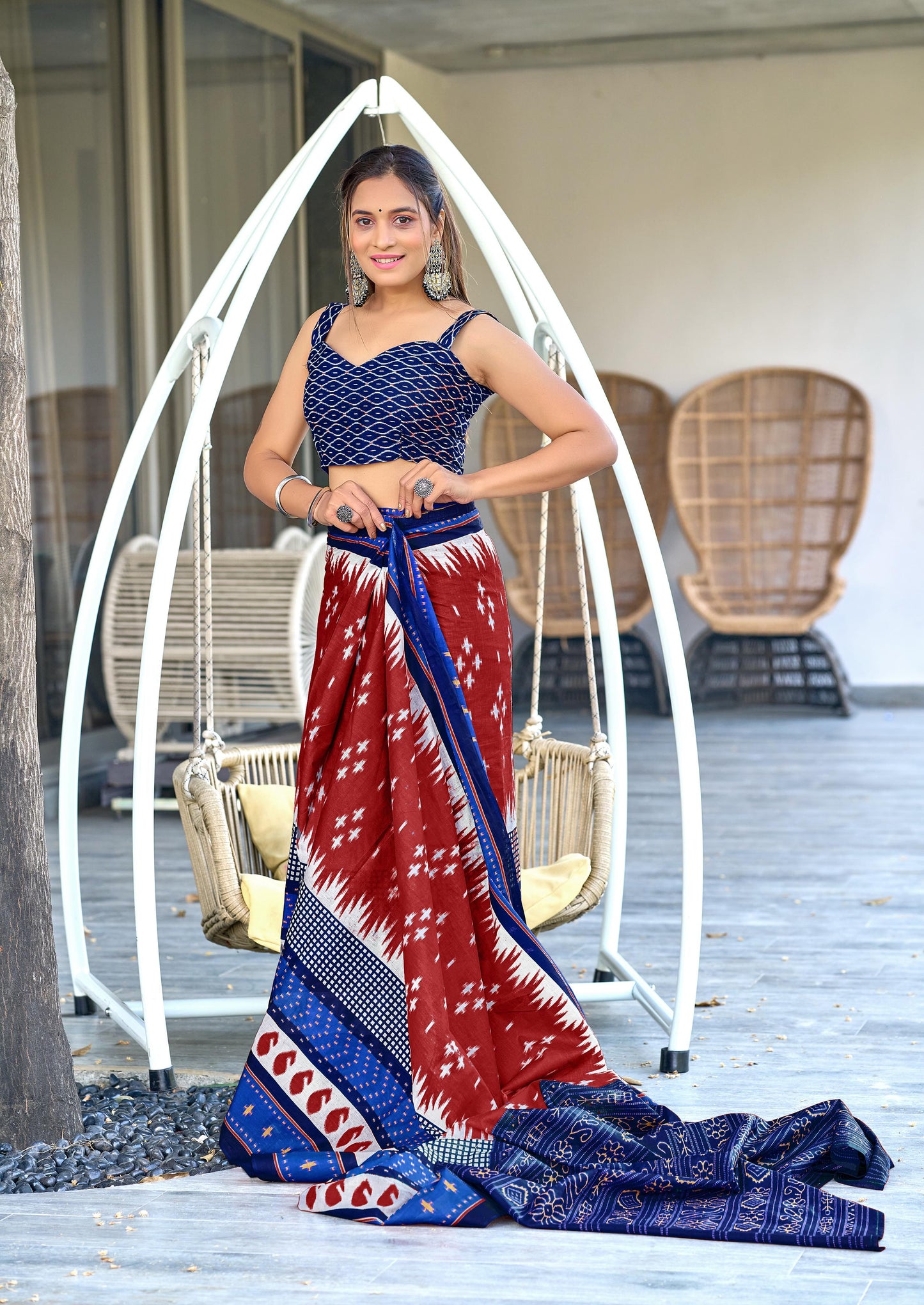 Kayatri New Primium Mulmul Cotton Block Print Saree