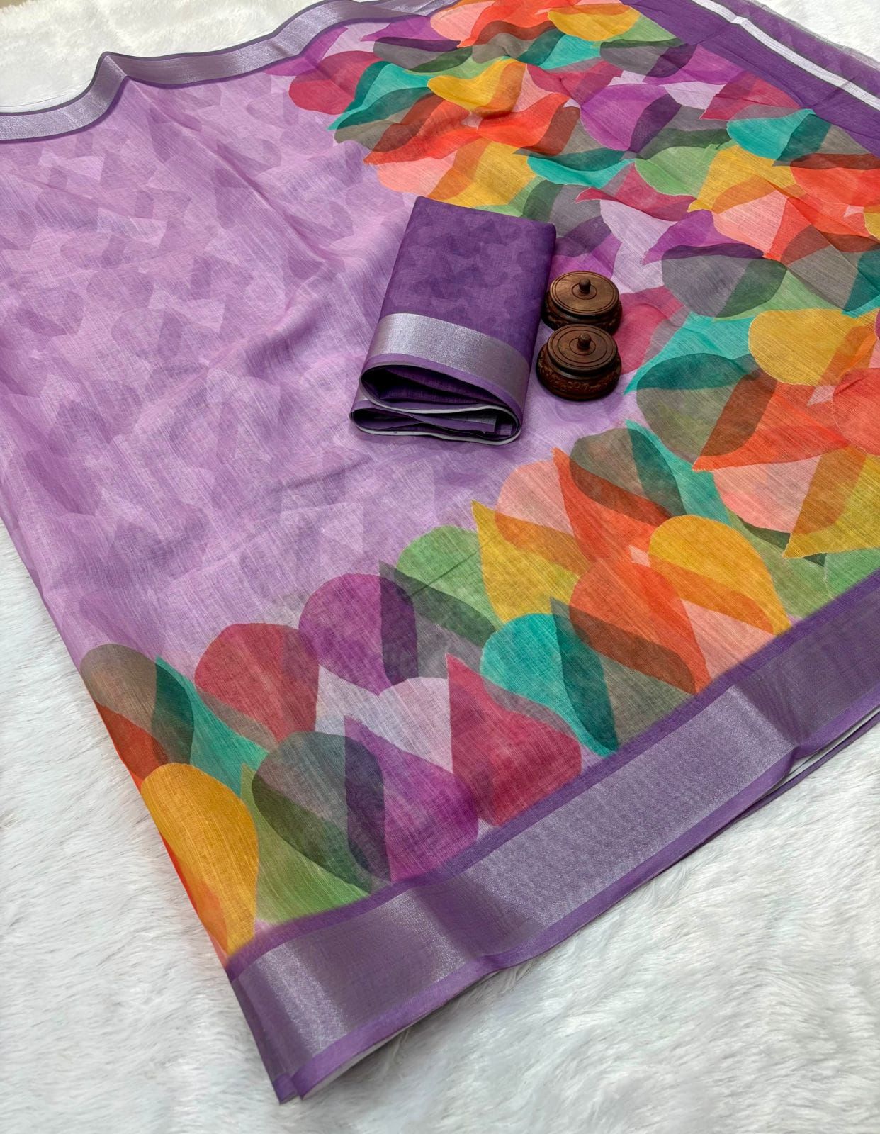 Kayatri New Pure Linen Cotton Printed Saree