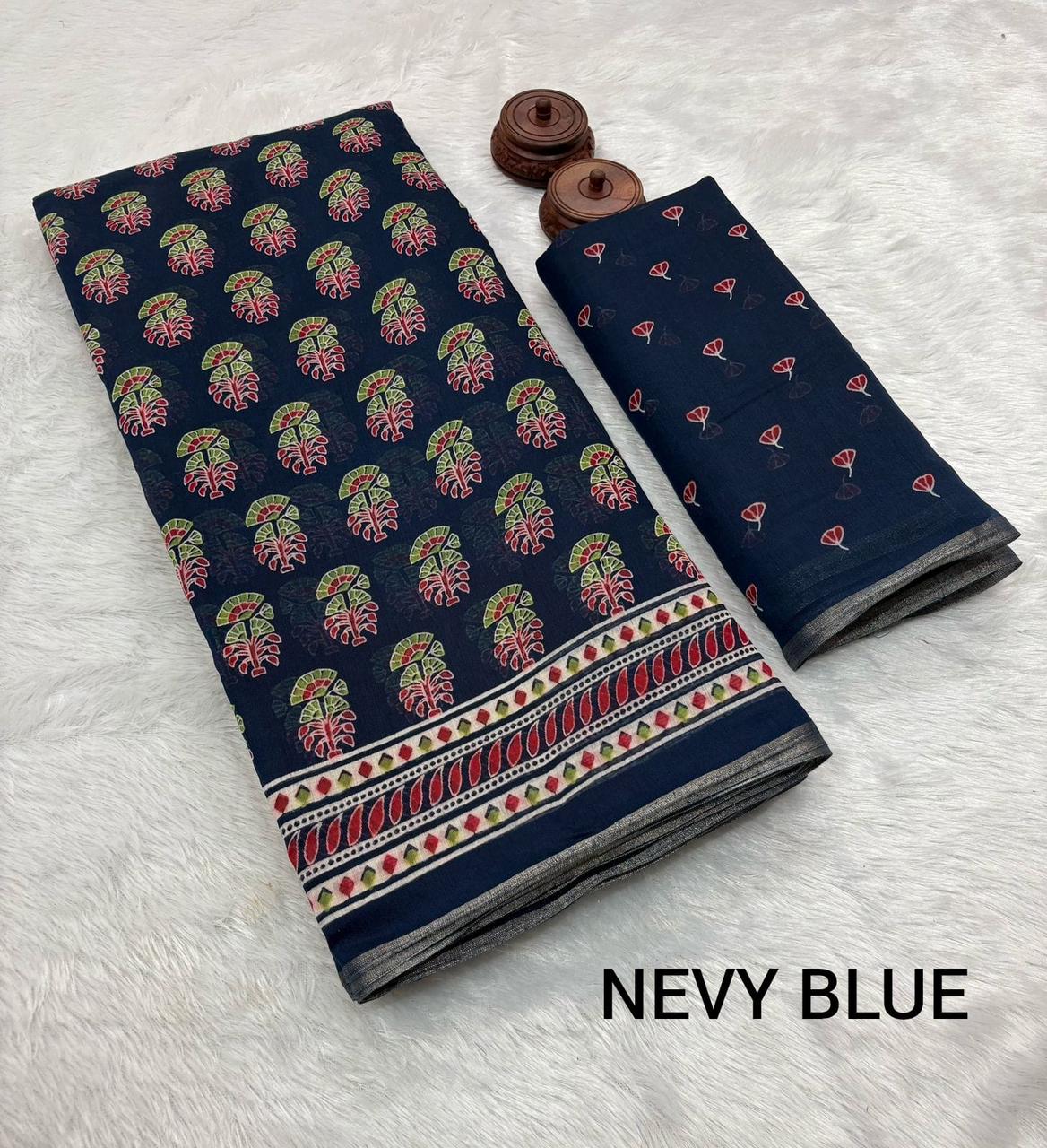 Kayatri New Designer Soft Spun Cotton Slub Saree