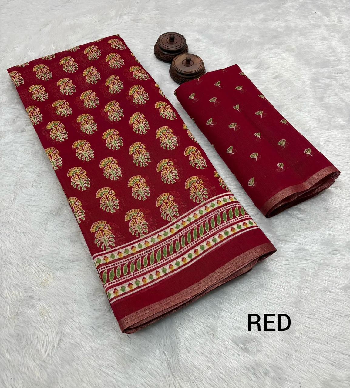 Kayatri New Designer Soft Spun Cotton Slub Saree