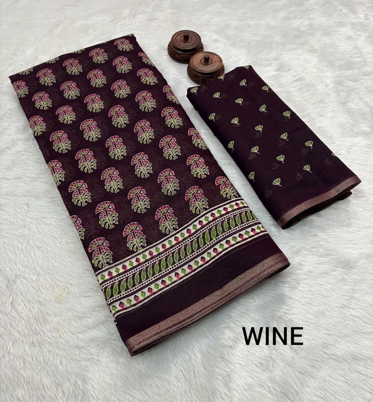 Kayatri New Designer Soft Spun Cotton Slub Saree