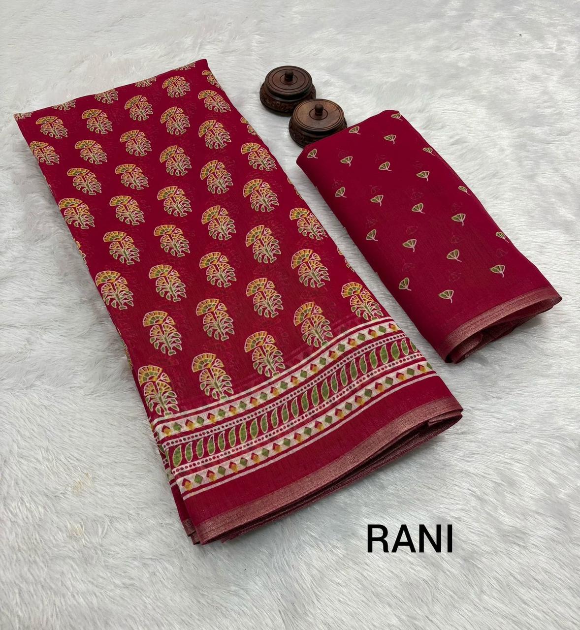 Kayatri New Designer Soft Spun Cotton Slub Saree