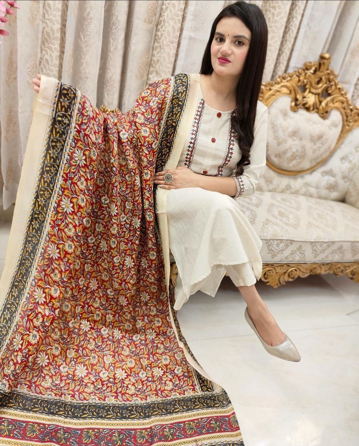 Kayatri New Designers Khadi Cotton Embroidery Suit
