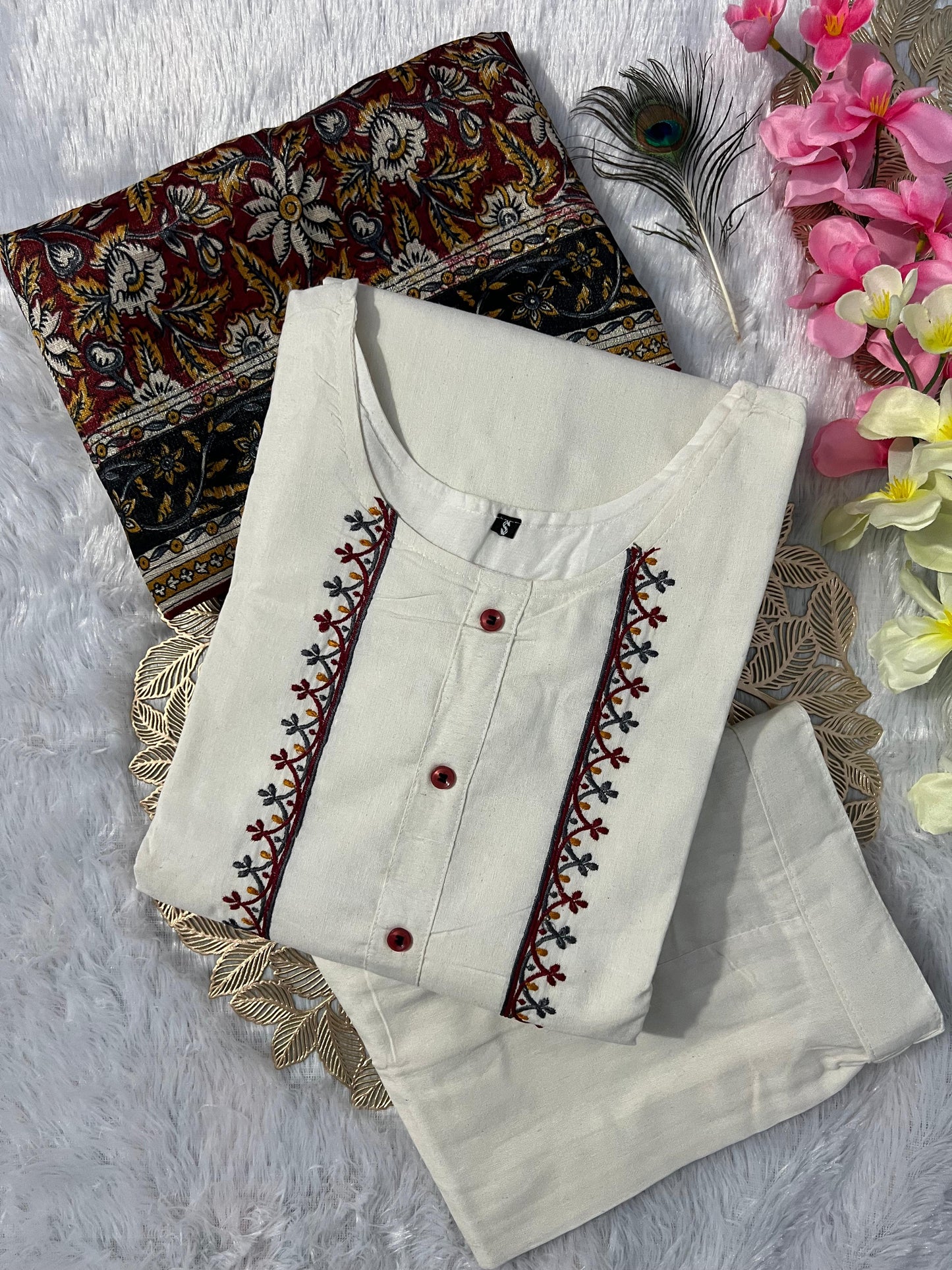 Kayatri New Designers Khadi Cotton Embroidery Suit