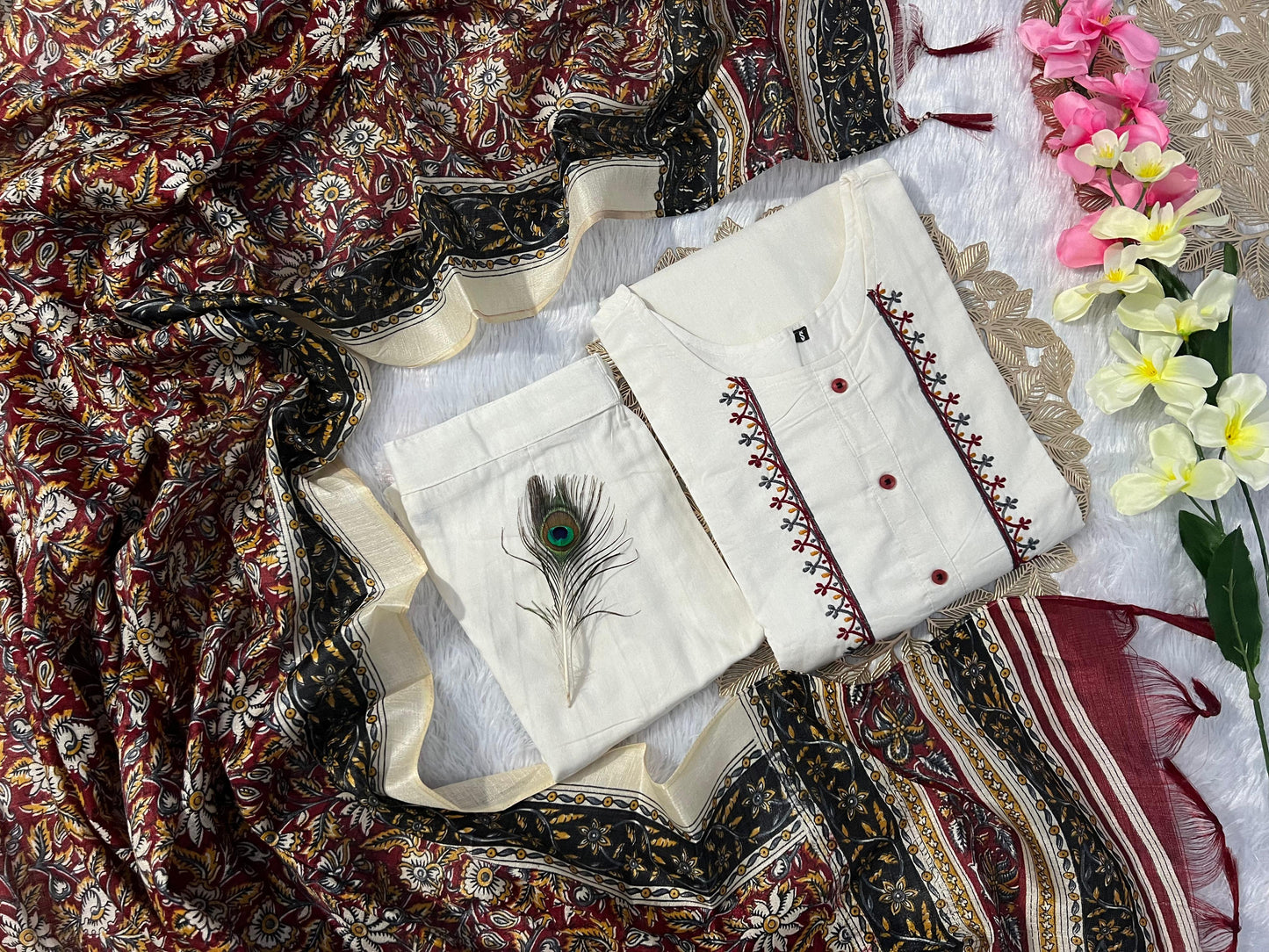 Kayatri New Designers Khadi Cotton Embroidery Suit
