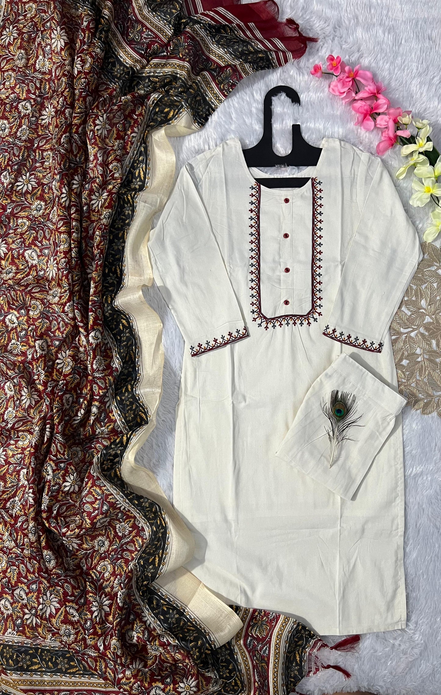 Kayatri New Designers Khadi Cotton Embroidery Suit