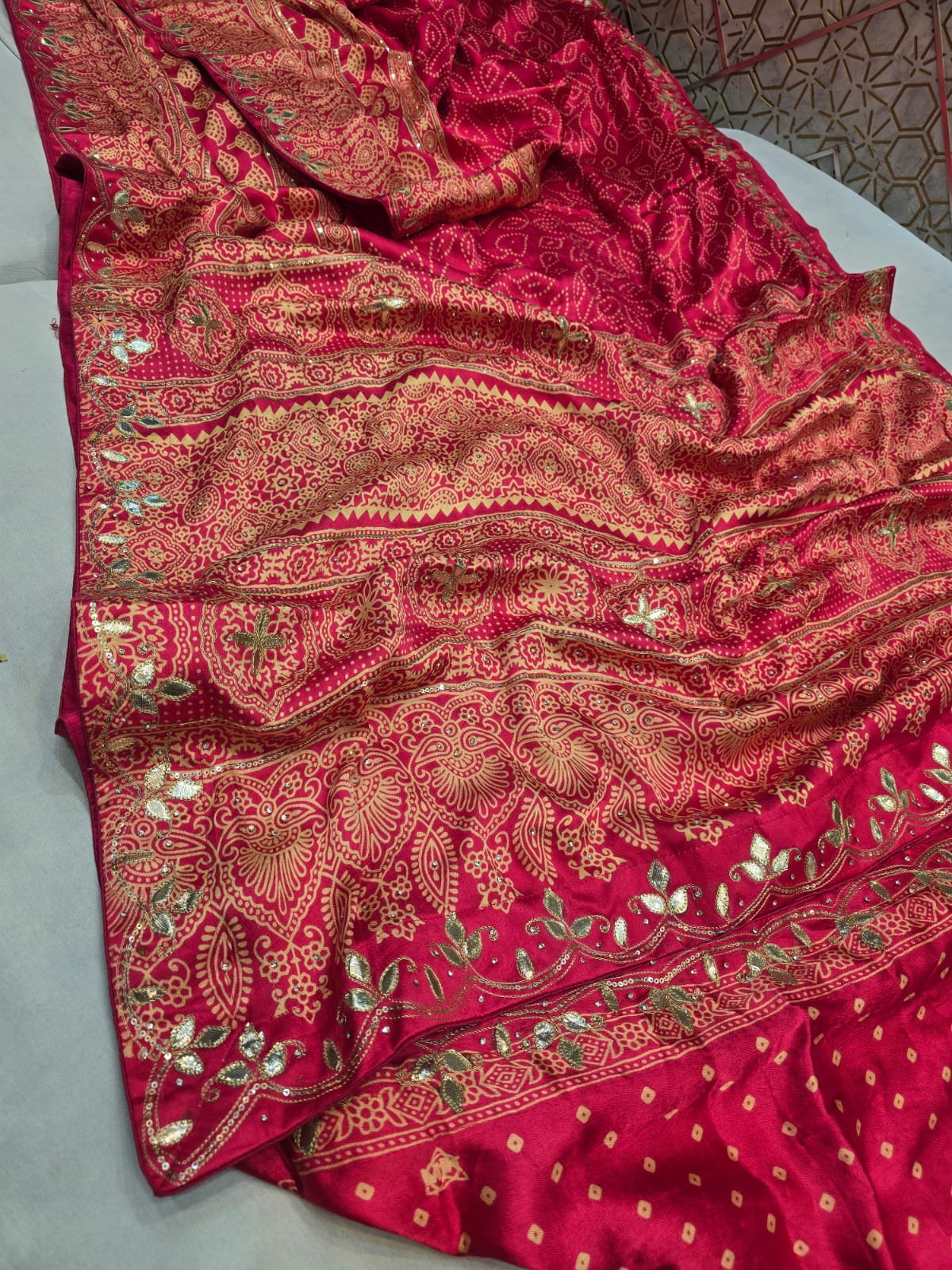 Kayatri New Pure Gaji Silk Bandhani Saree