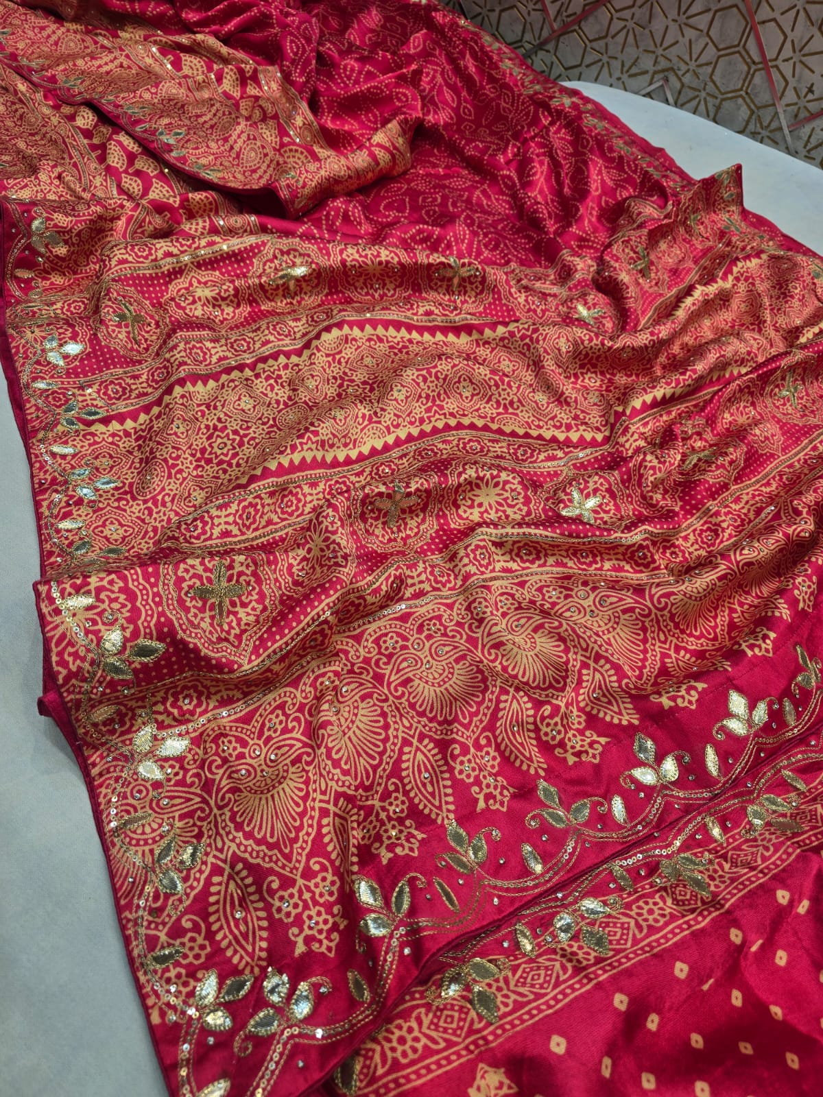 Kayatri New Pure Gaji Silk Bandhani Saree