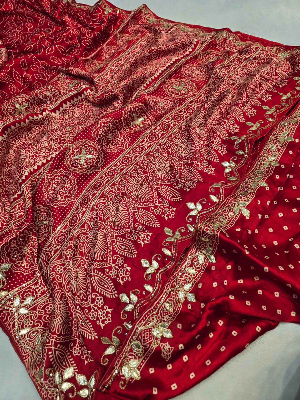 Kayatri New Pure Gaji Silk Bandhani Saree