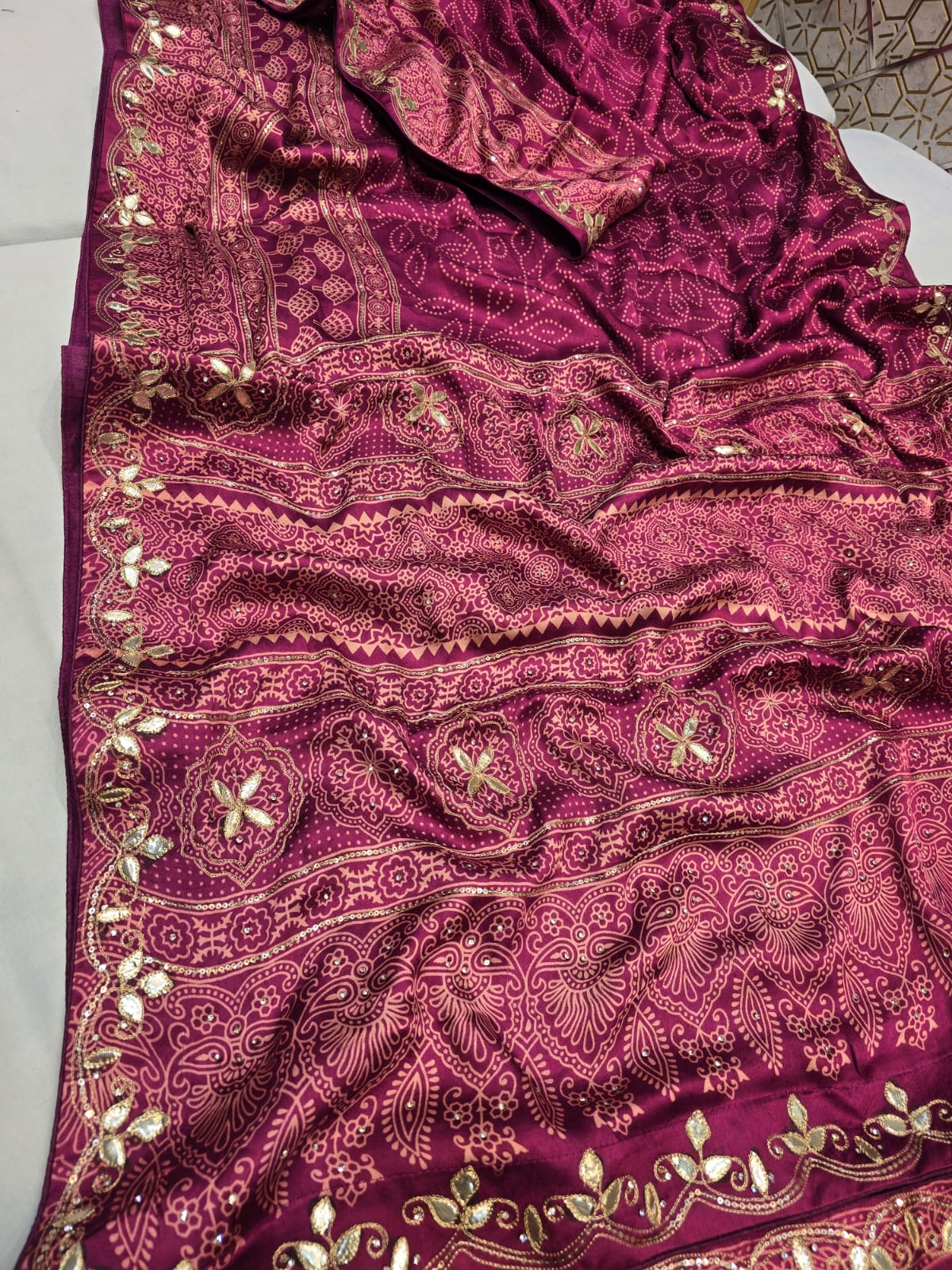 Kayatri New Pure Gaji Silk Bandhani Saree