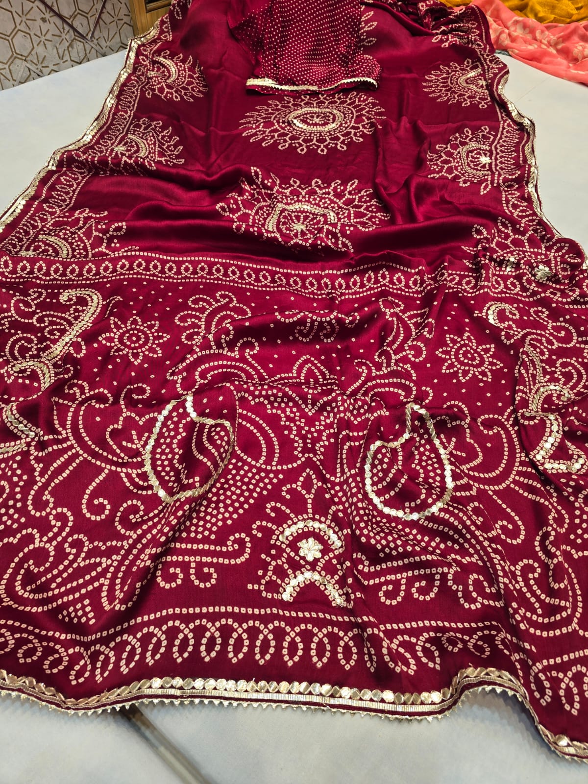 Kayatri New Pure Gaji Silk Bandhani Saree